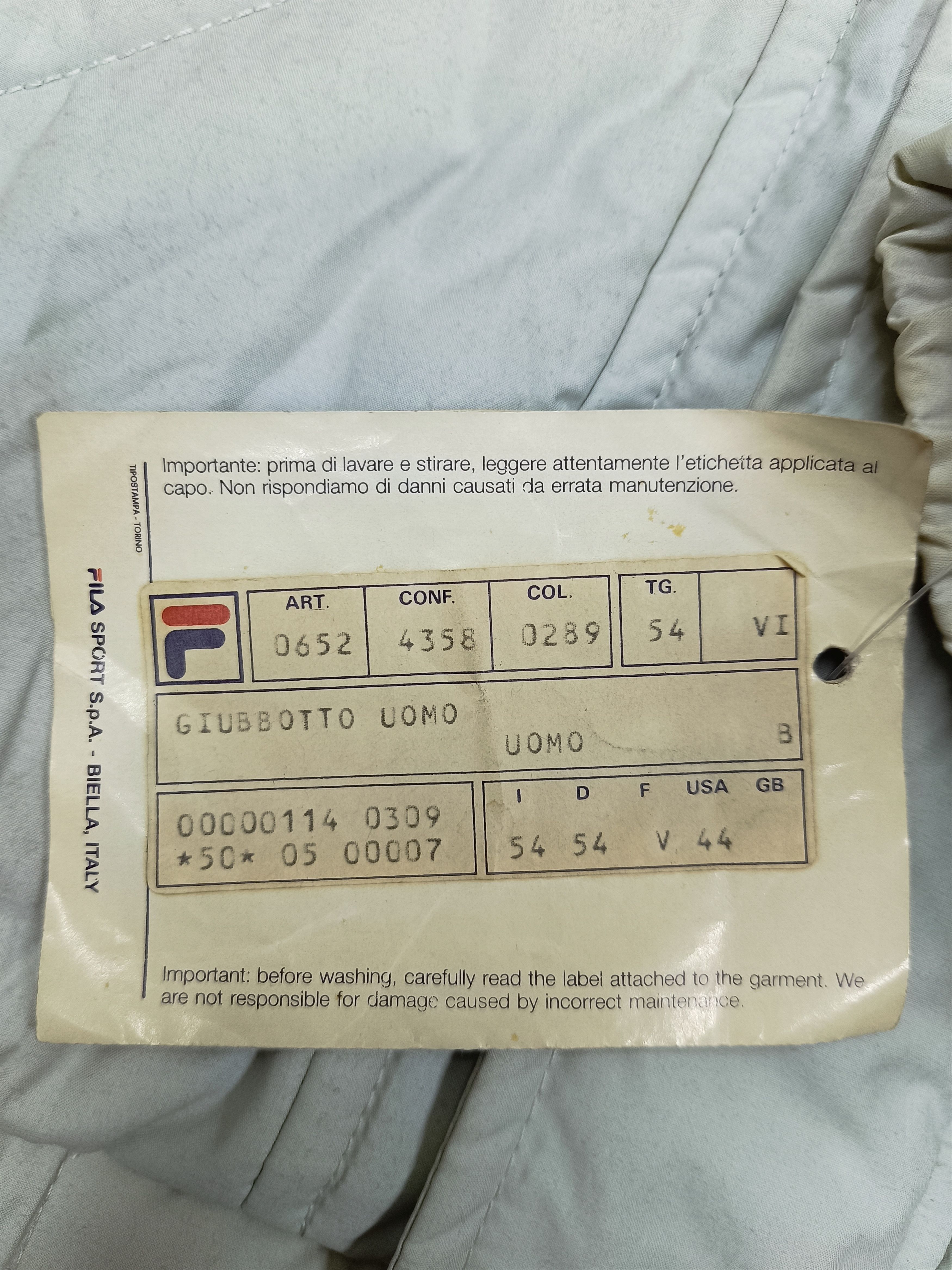 Fila Vintage FILA Jacket Deadstock w/ Original Tags Made in Italy Size US L / EU 52-54 / 3 - 16 Thumbnail