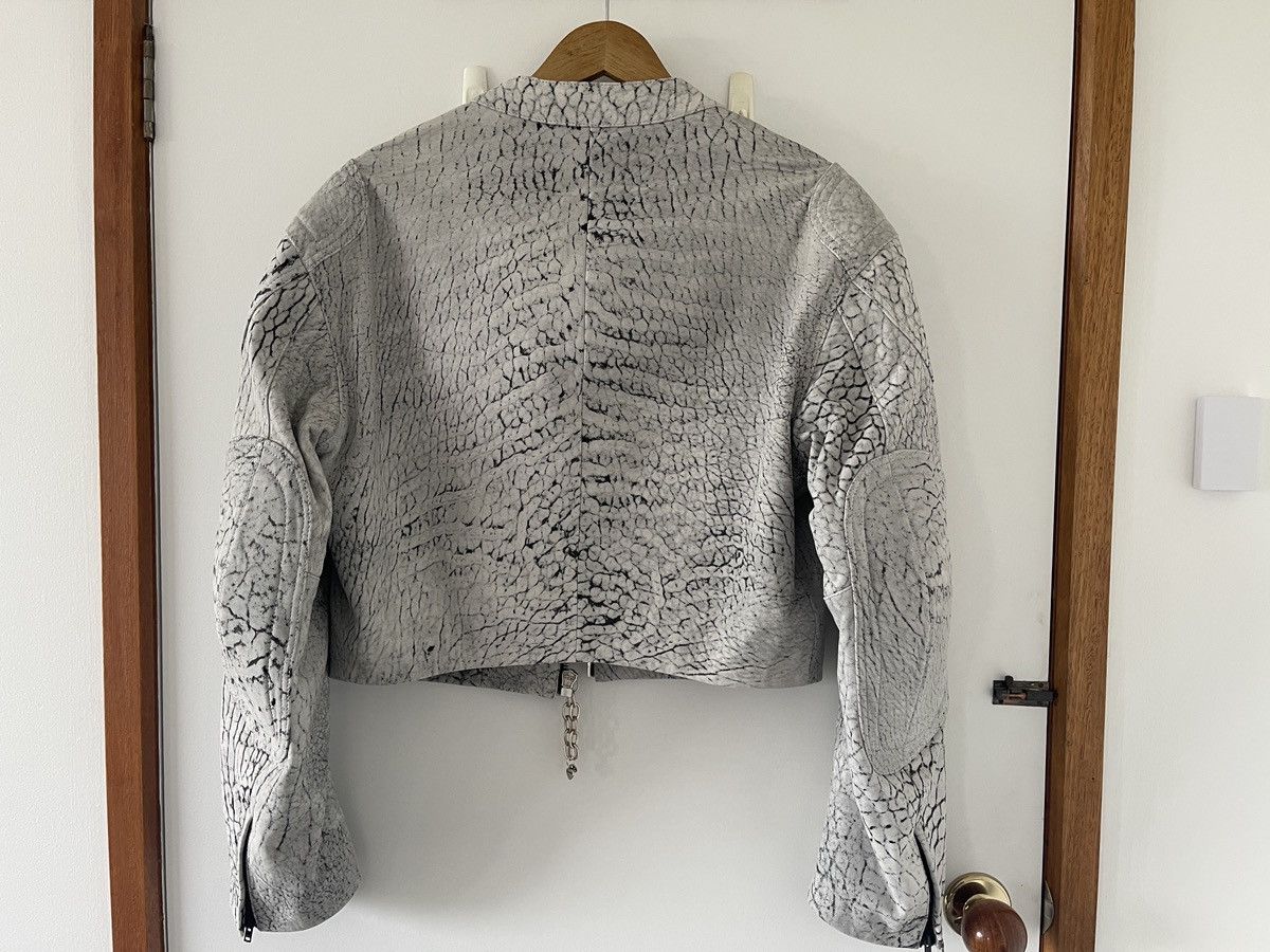 Acne Studios Acne Studios Cropped Grey Leather Jacket Size Small/US4 Size S / US 4 / IT 40 - 6 Thumbnail