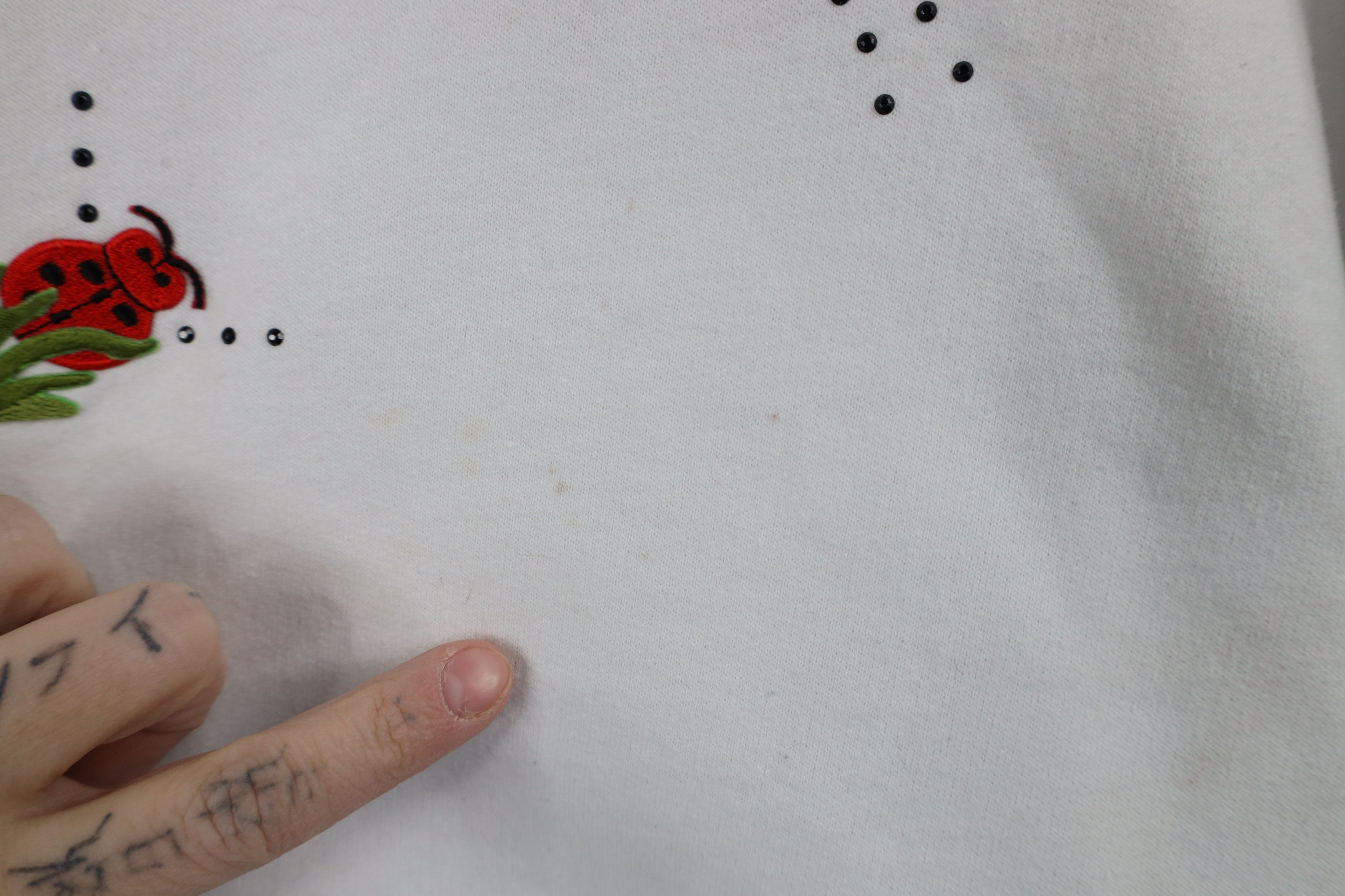 Vintage Vintage 90s Streetwear Nature Ladybug Sweatshirt White Size XXL / US 16-18 / IT 52-54 - 8 Thumbnail