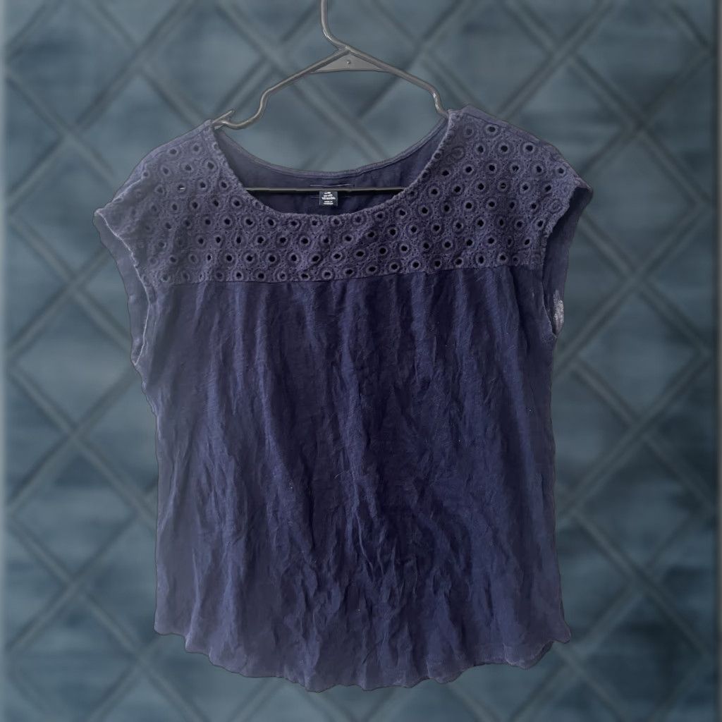 Gap GAP Womens Navy Blue Sleeveless Blouse XS Size XS / US 0-2 / IT 36-38 - 1 Thumbnail