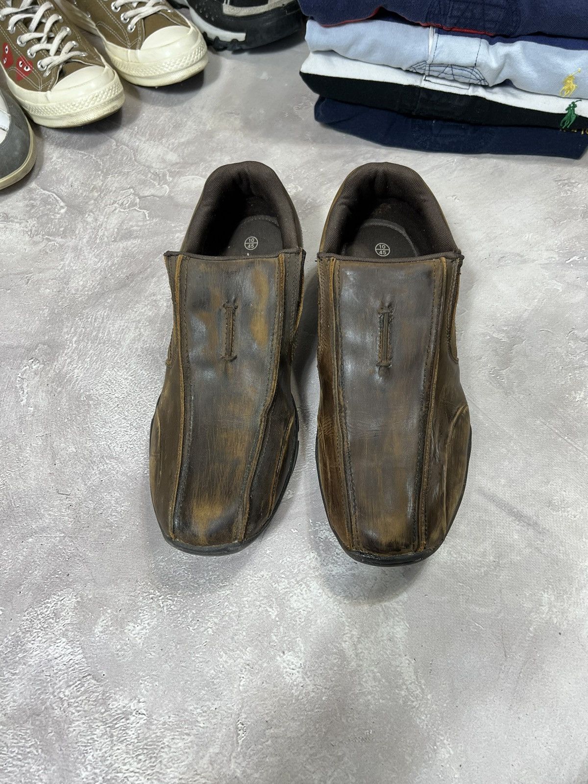 Vintage Vintage Kangol Avant garde distressed Leather Shoes Size US 11 / EU 44 - 3 Thumbnail