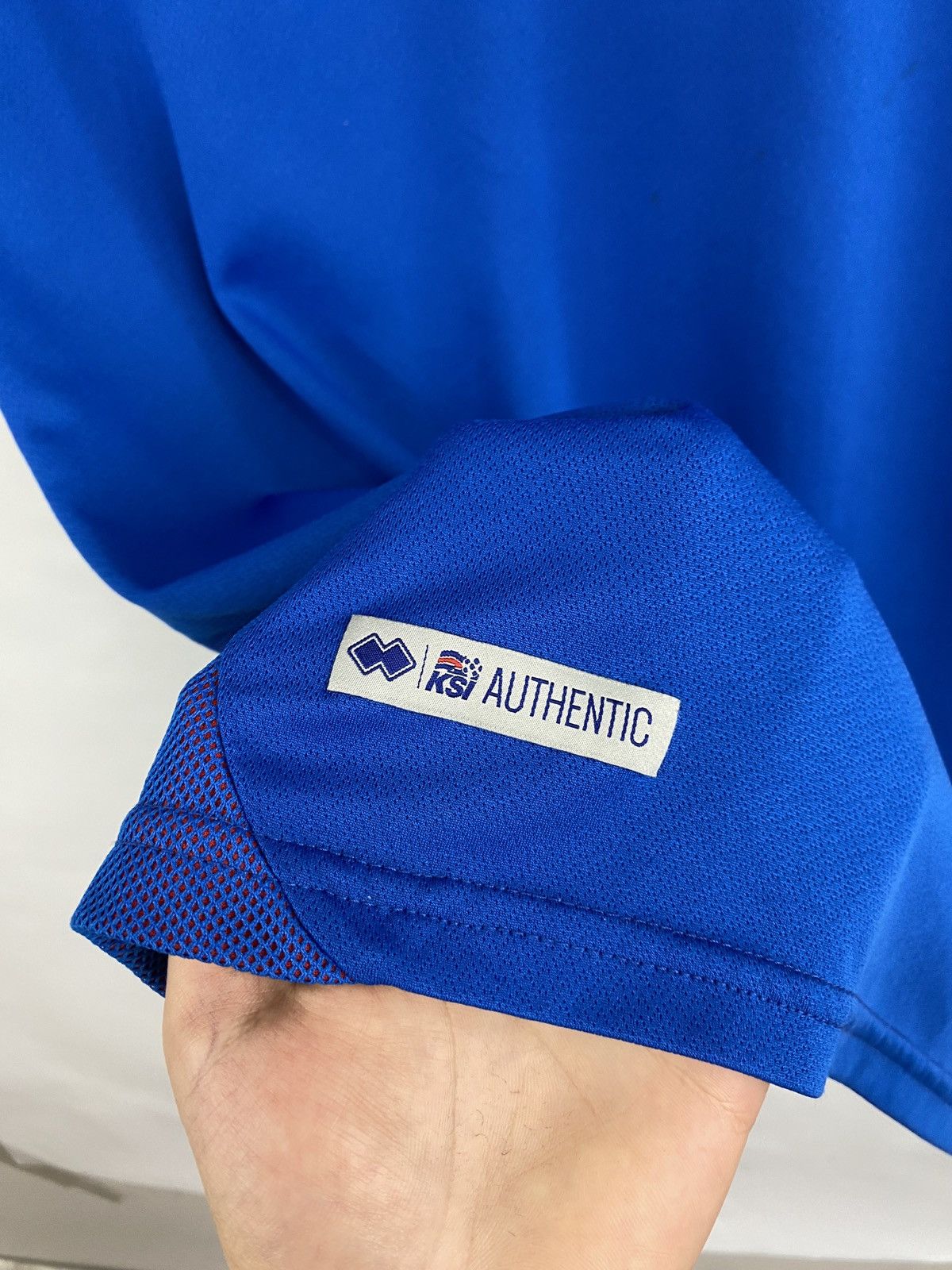 Errea 🇮🇸 Vintage Errea Iceland KSI Soccer Jersey Blokecore Rare Size US L / EU 52-54 / 3 - 7 Thumbnail