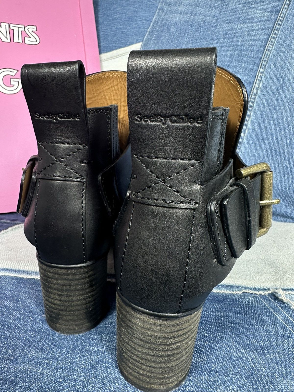 See by Chloe See By Chloe Cappa Block Heels Ankle Boots Hardware Buckle Size US 8 / IT 38 - 7 Thumbnail