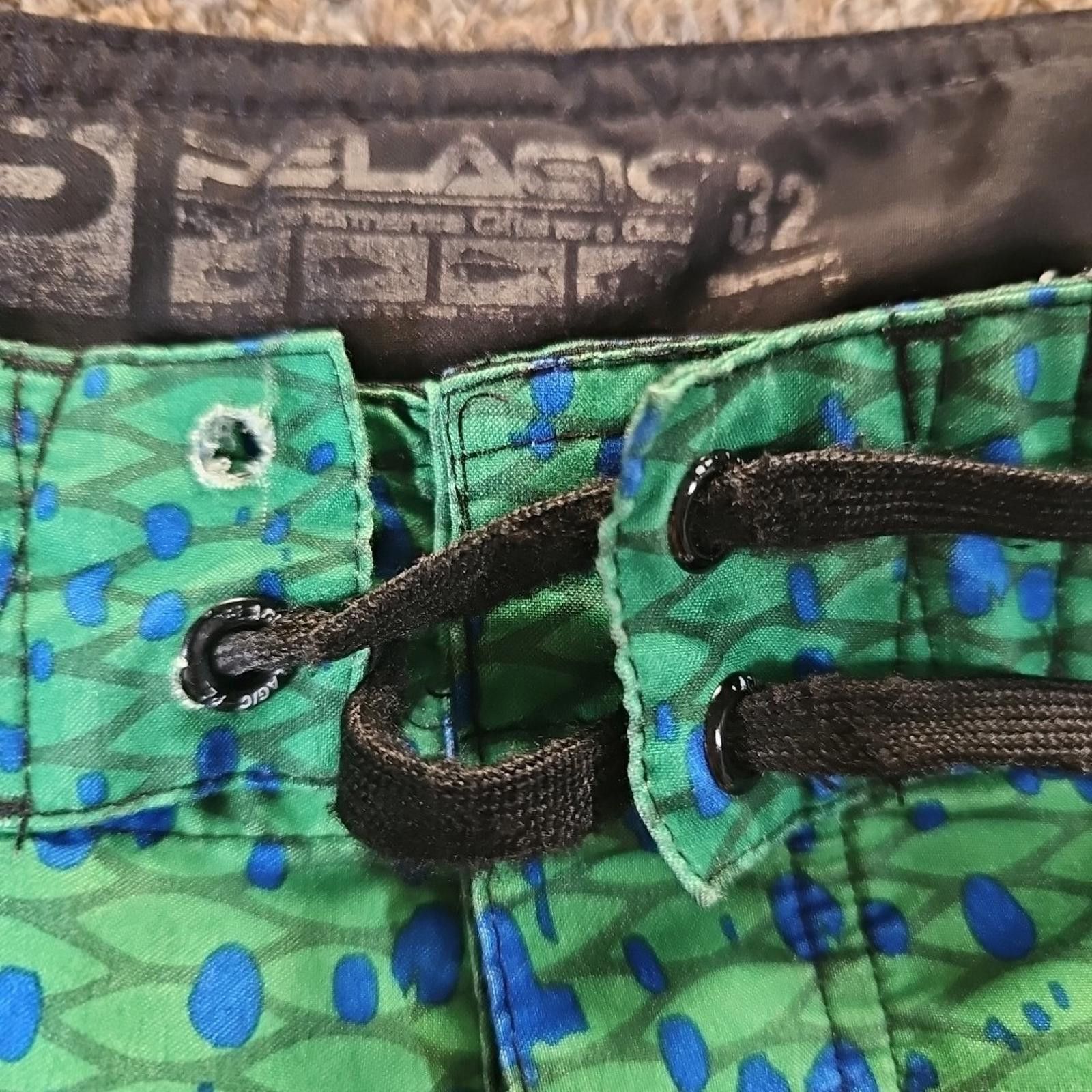 Other Pelagic Board Shorts Mens 32 Green Yellow Mahi Swim Trunks Size US 32 / EU 48 - 4 Thumbnail