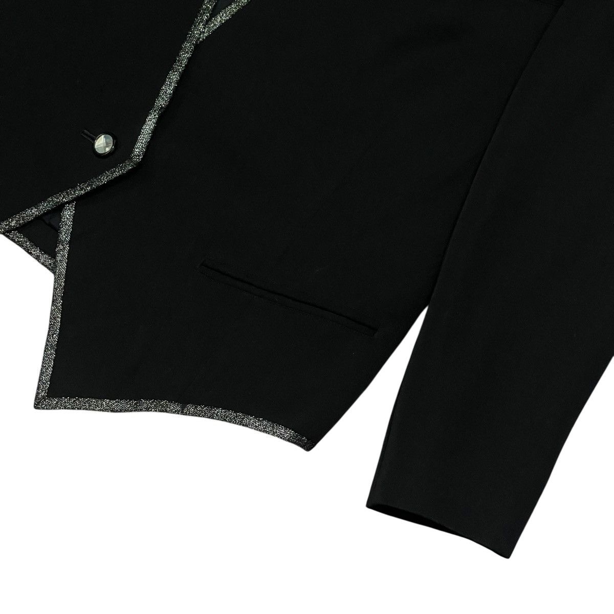 Paco Rabanne Vtg Paco Rabanne Paris V-neckline Silver Trim Outline Jacket Size M / US 6-8 / IT 42-44 - 10 Thumbnail