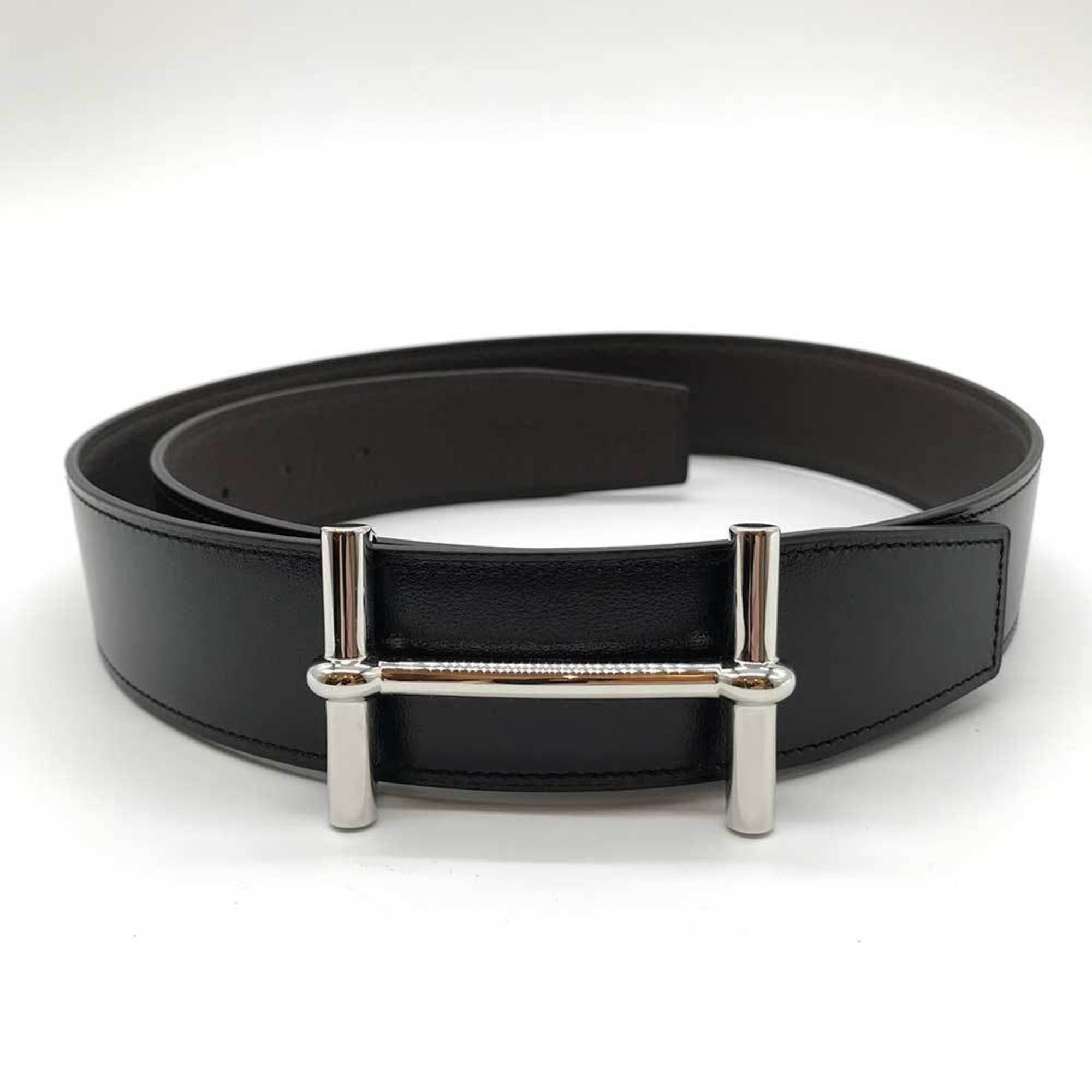 image of Hermes H D'ancre Belt Box Calf Togo Hermes Buckle Black, Women's