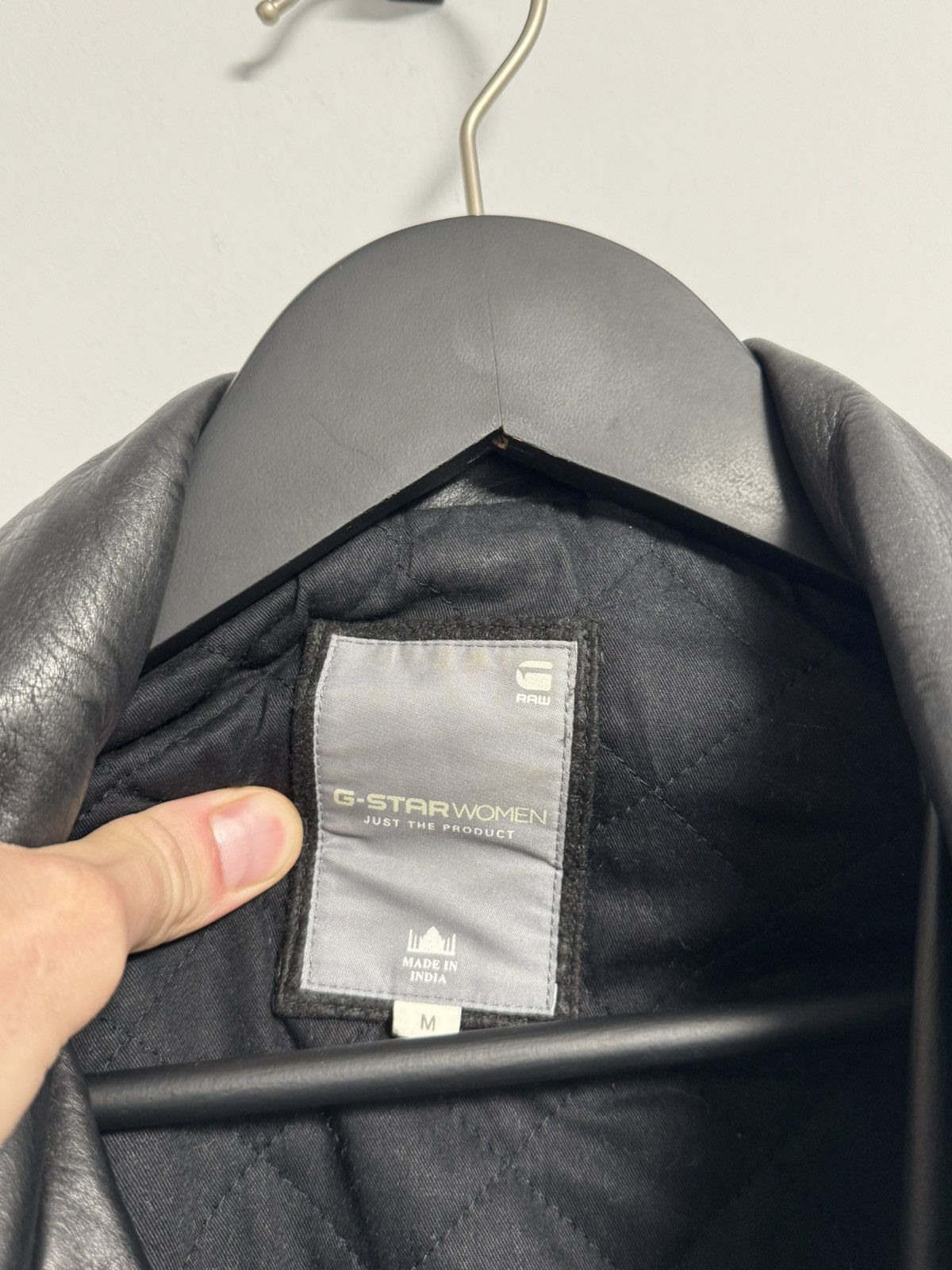 G-Star G Star Raw Leather Jacket Black Biker Motorcycle Size M / US 6-8 / IT 42-44 - 19 Thumbnail
