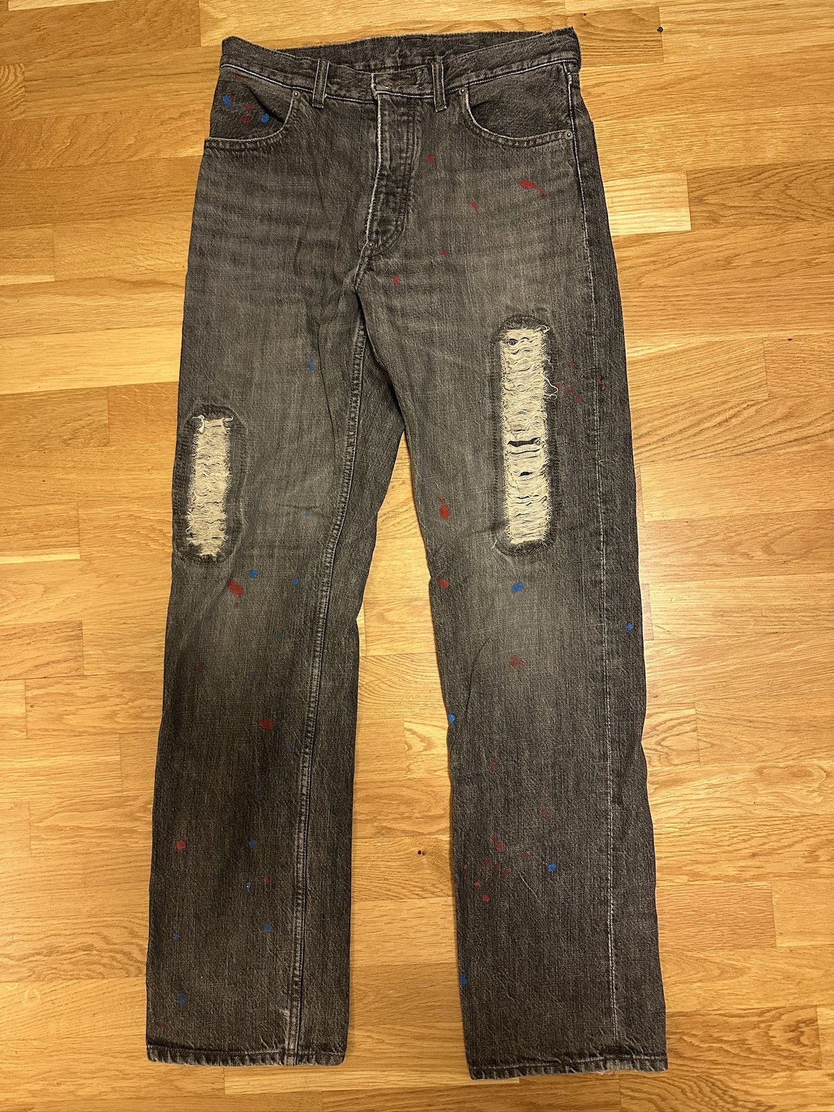 PPFM PPFM paint splattered distressed denim Size US 30 / EU 46 - 1 Thumbnail