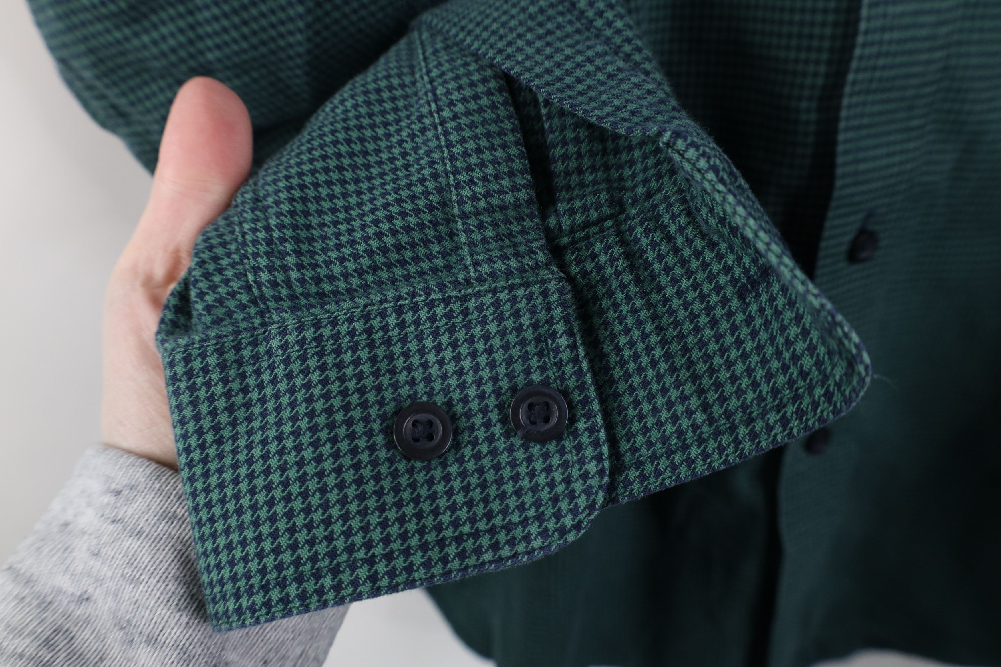 L.L. Bean Vintage 90s LL Bean Houndstooth Collared Button Down Shirt Size US S / EU 44-46 / 1 - 6 Thumbnail
