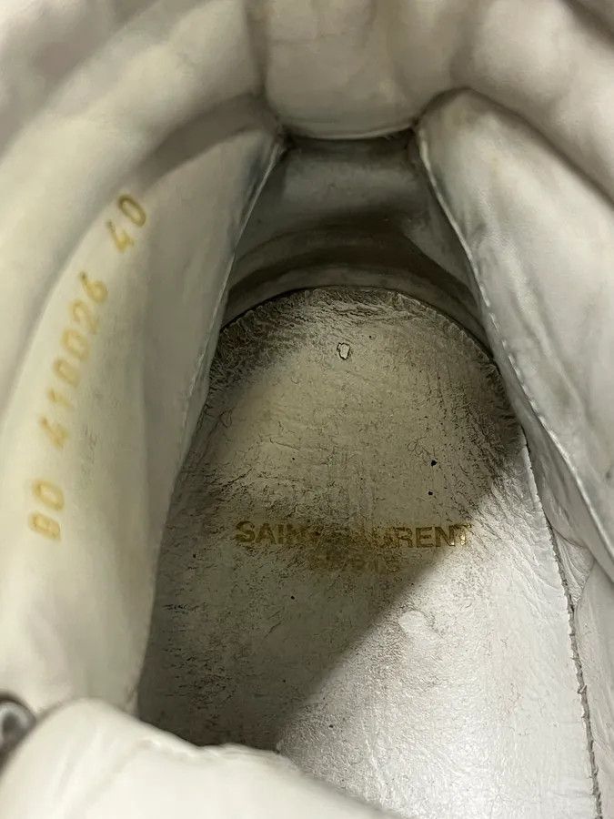 Designer × Saint Laurent Paris × Vintage Saint Laurent SL10H Grey & Suede High Shoes by Hedi Slimane Size US 7 / EU 40 - 10 Thumbnail