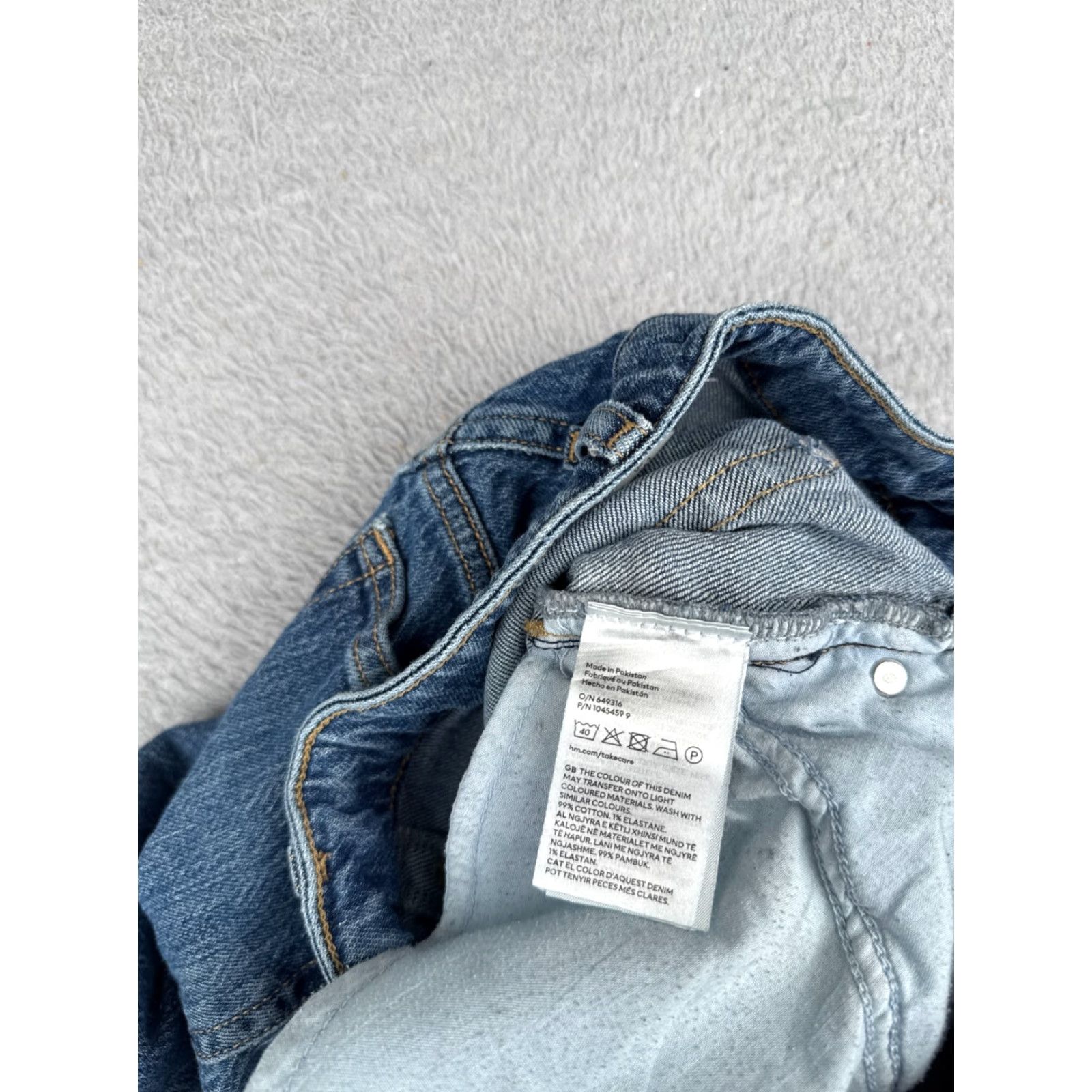 H&M H&M Jeans Women Blue Denim Wide-Leg Mid Rise 24x26 Regular 2 Cotton Blend 5-Pocket 26 Inseam 90s Vintage: No Size 26" / US 2 / IT 38 - 7 Thumbnail