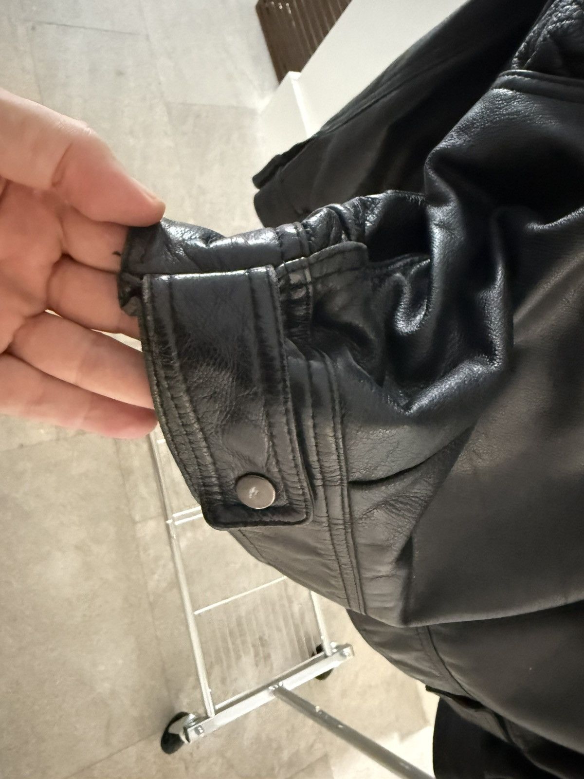 Vintage Yvse Saint Laurent Style Bomber Leather Jacket Size US L / EU 52-54 / 3 - 5 Thumbnail