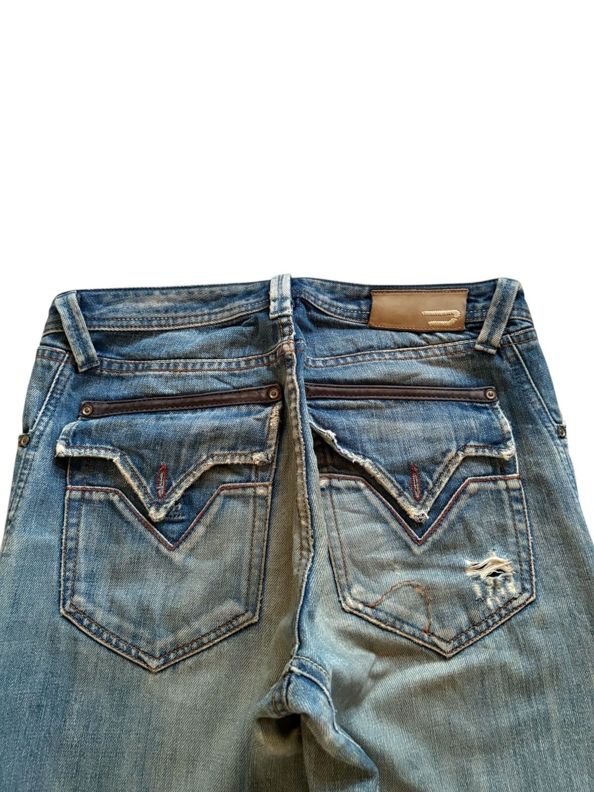 Diesel Vintage Italy Diesel Rusty Mud Wash Distress Rip Baggy Jean Size US 30 / EU 46 - 8 Thumbnail