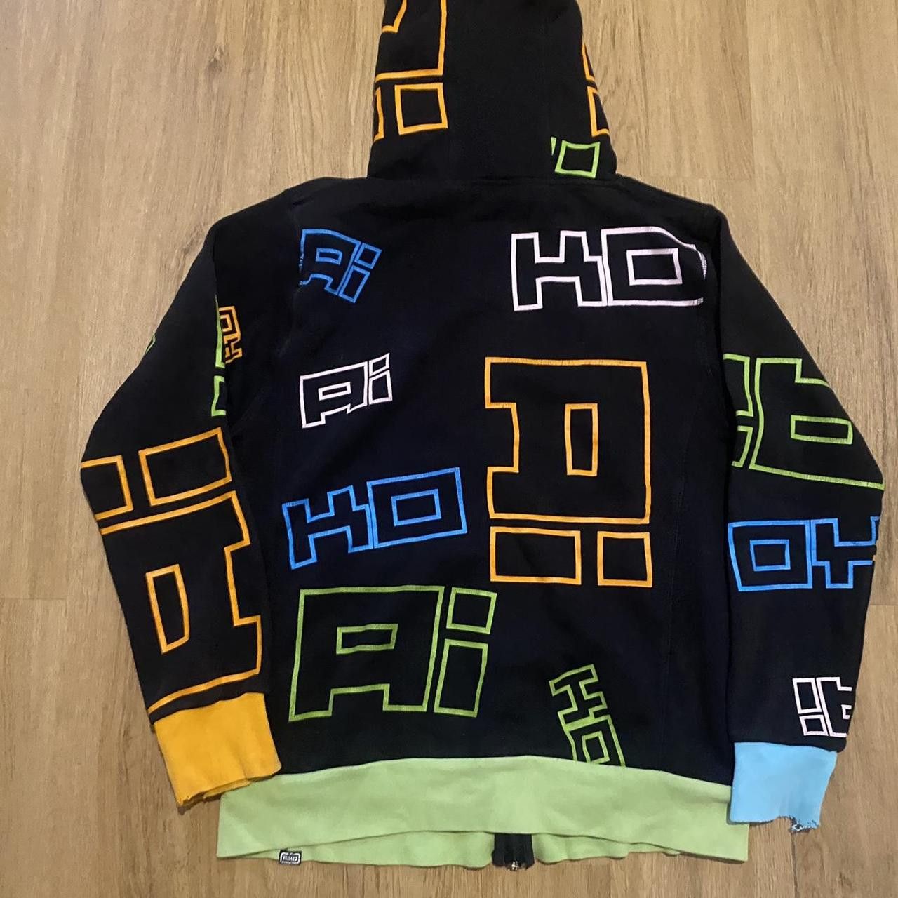 Other Black hoodie with multi-coloured print, streetwear Size US L / EU 52-54 / 3 - 2 Thumbnail