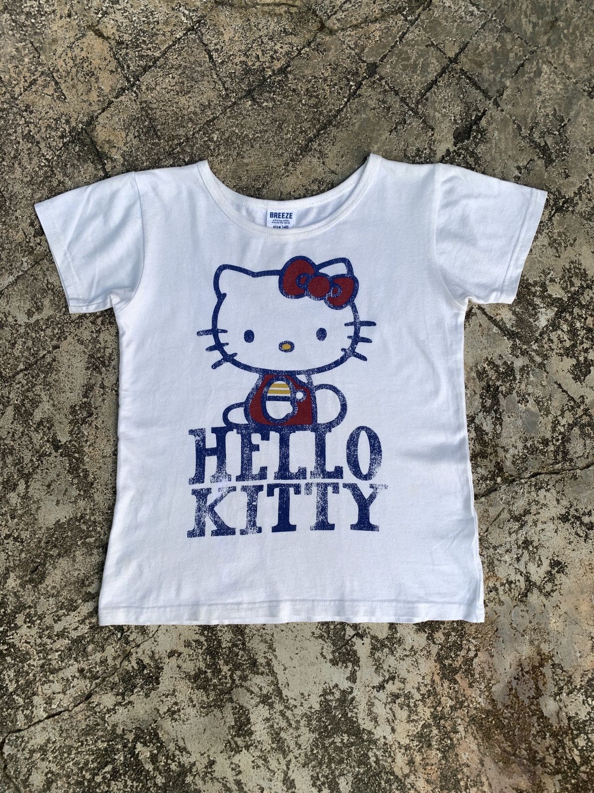 Anime × Cartoon Network × Japanese Brand y2k Hello Kitty by Breeze Japan Broken Big Graphic Baby Tee Size S / US 4 / IT 40 - 2 Thumbnail