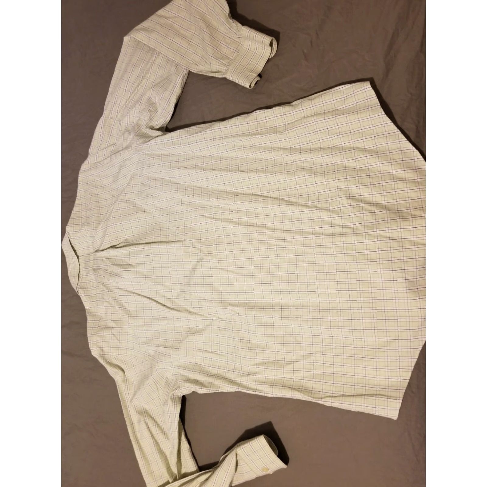 Brooks Brothers VINTAGE Brooks Brothers Dress Shirt Mens L Green Cotton Button Shirt Size 42R - 5 Thumbnail