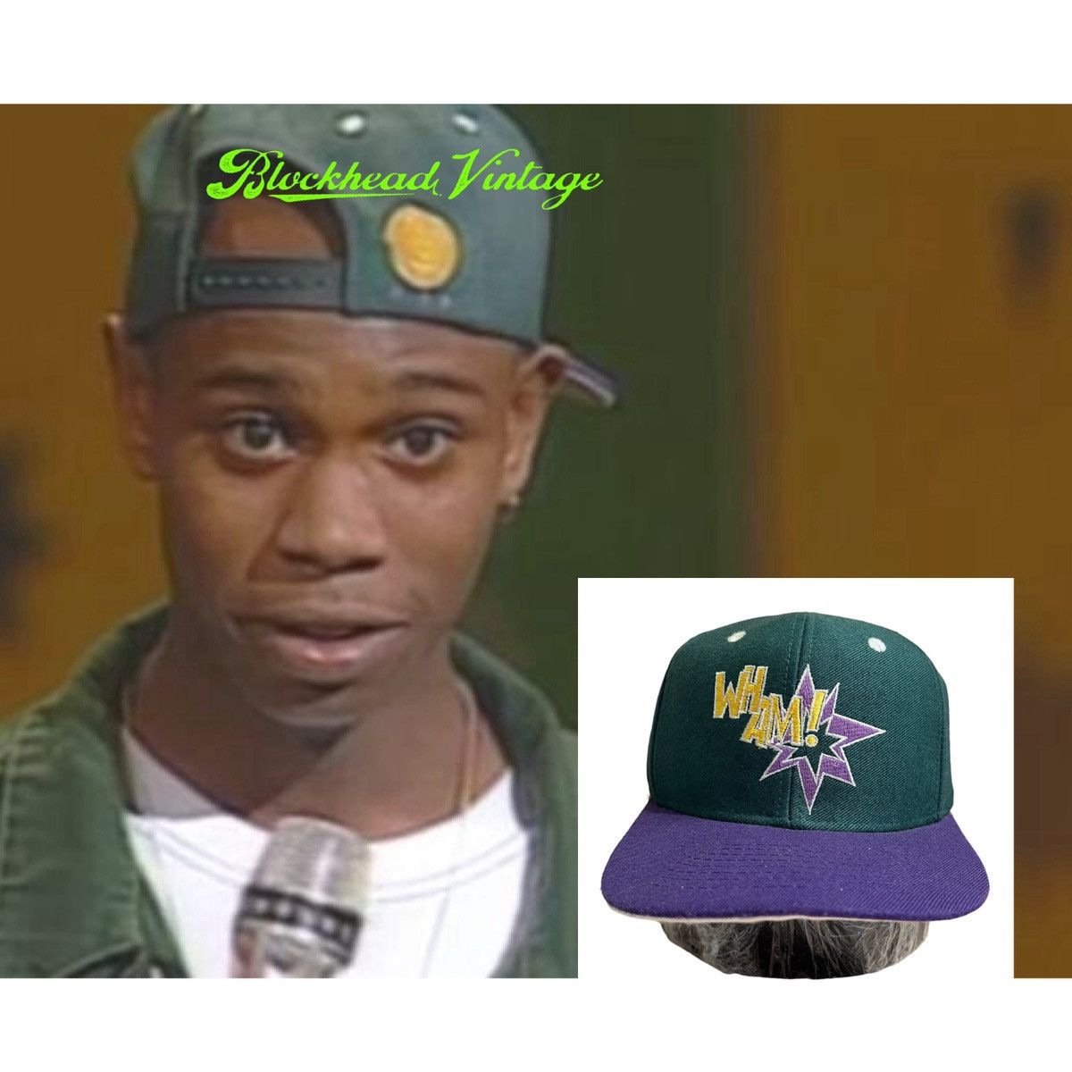 Vintage Wham! Hyp Hypnotic Snapback Hat Vintage Dave Chappelle Size ONE SIZE - 1 Thumbnail