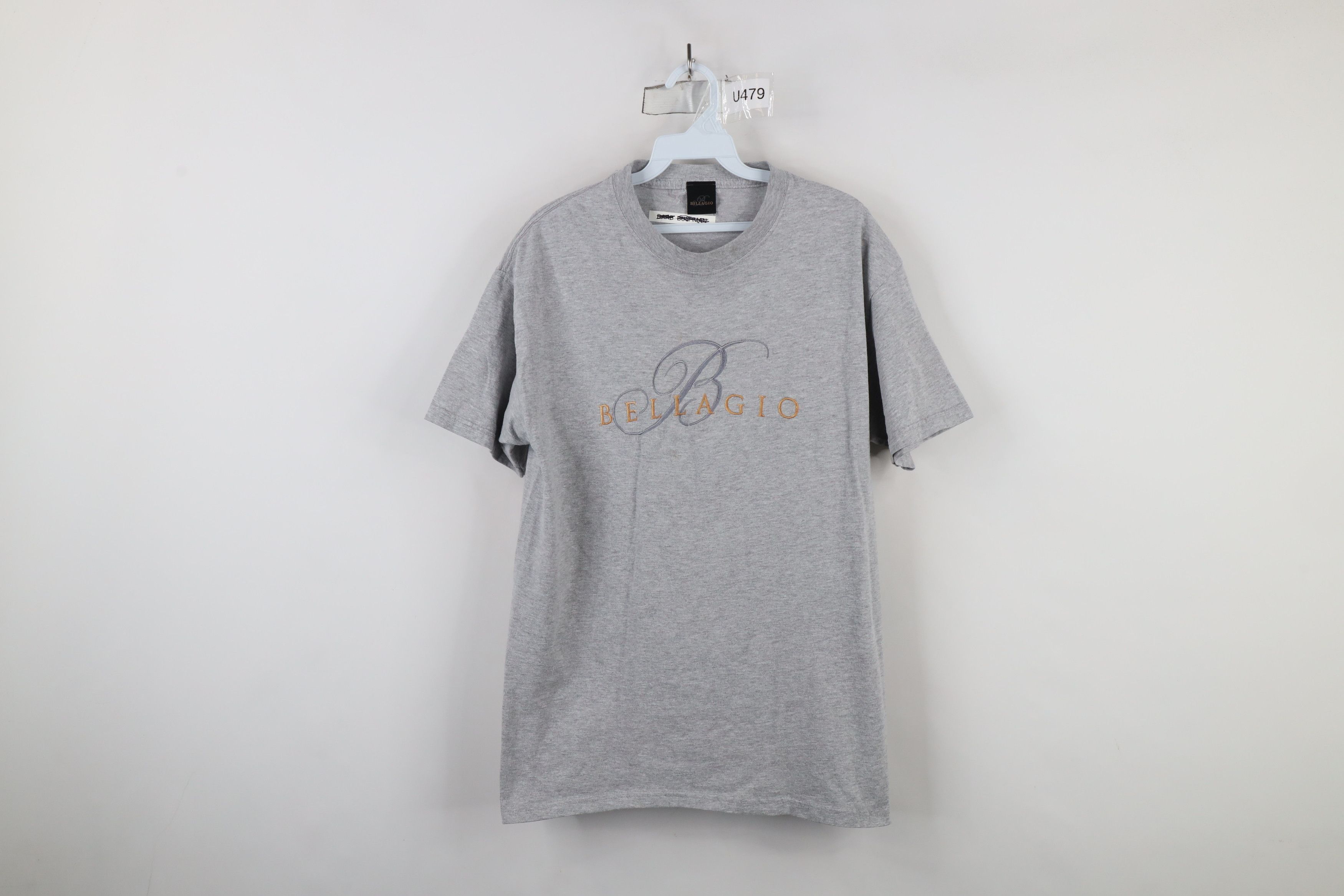 Vintage Vintage 90s Streetwear Bellagio Casino T-Shirt Gray USA Size M / US 6-8 / IT 42-44 - 1 Thumbnail
