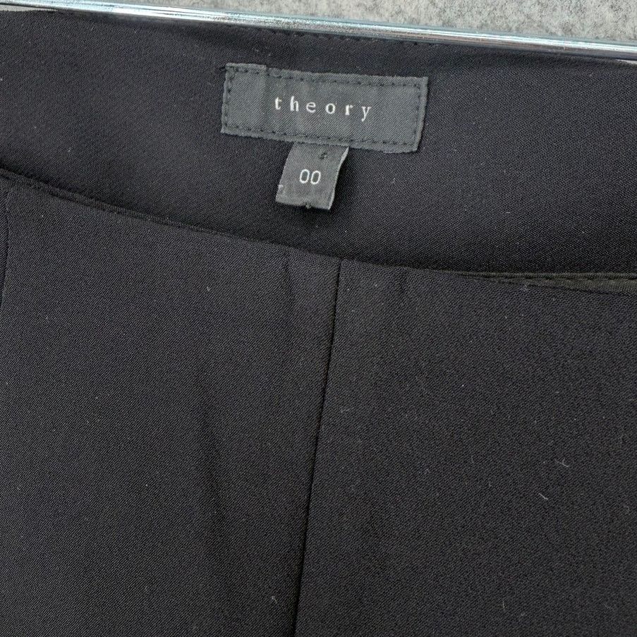 Theory Theory Belisa 2 Black Pants, Nylon Slim Stretch, Size 00 Size 24" / US 00 / IT 34 - 2 Thumbnail