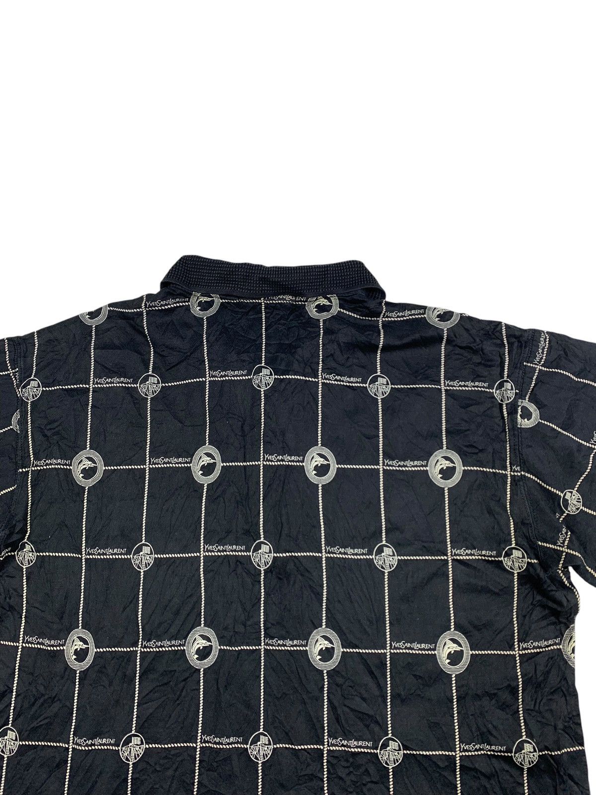 Vintage ☠️NEED GONE☠️ Vintage Yvessaintlauren Full Printed Polo Shirt Size US L / EU 52-54 / 3 - 6 Thumbnail