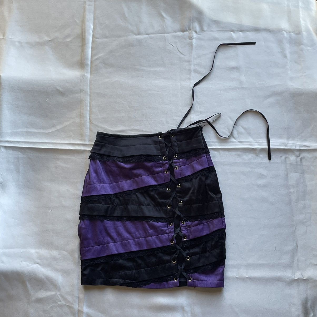 Japanese Brand Purple/Black Skirt Size 26" / US 2 / IT 38 - 1 Thumbnail
