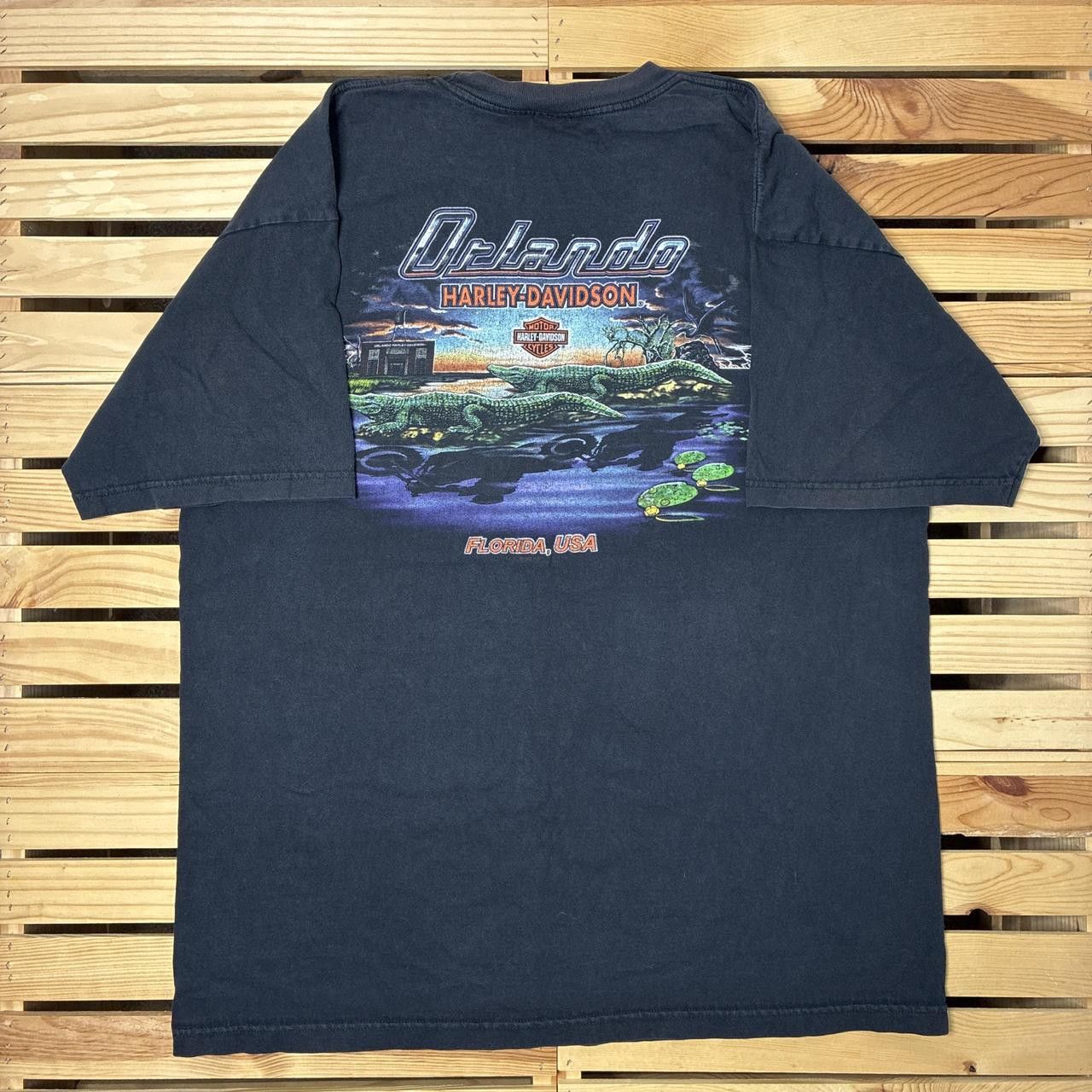 Harley Davidson Vintage Harley Davidson FL 2002 Black Biker Tee Size 2XL Size US XXL / EU 58 / 5 - 1 Thumbnail