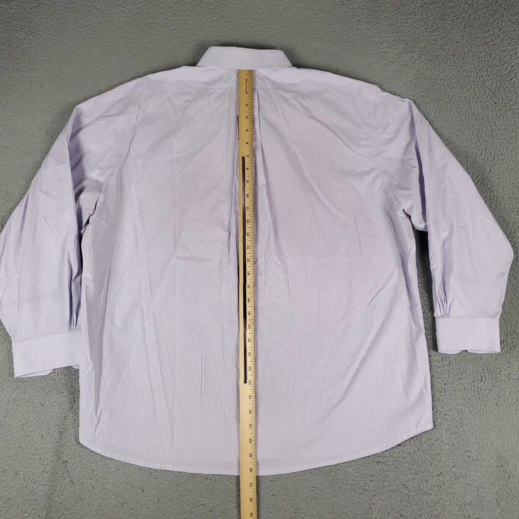 Brooks Brothers Brooks Brothers Dress Shirt Mens 17 Purple Striped Long Sleeve Button Up Regular Fit Size 46R - 6 Thumbnail
