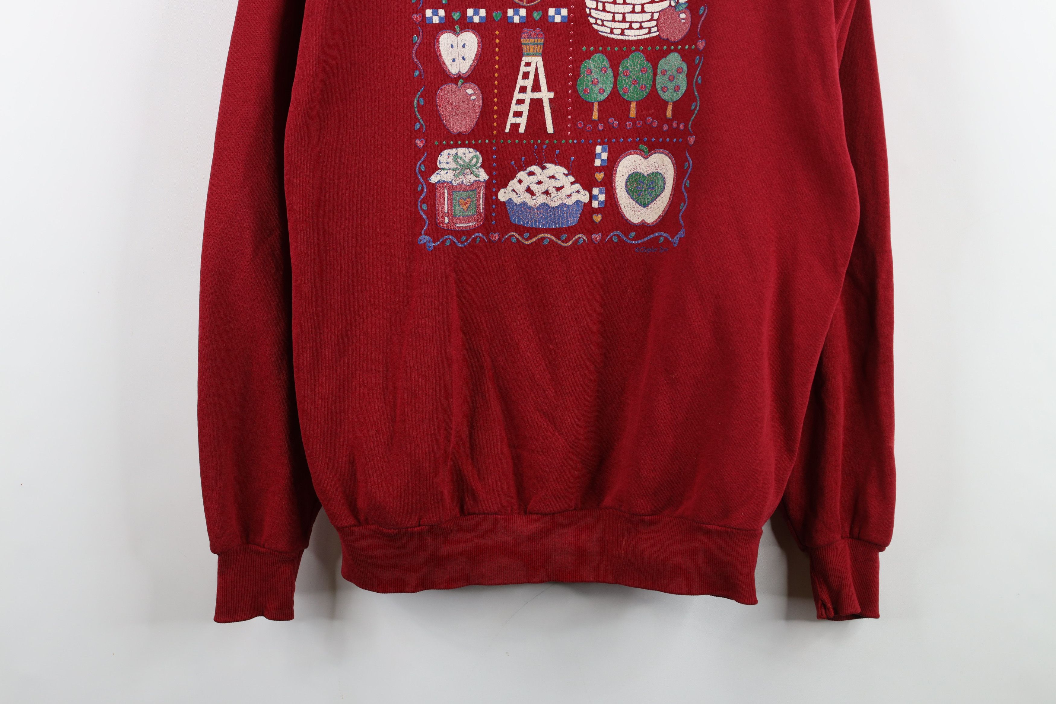 Vintage Vintage 90s Streetwear Country Farmhouse Apple Sweatshirt Size L / US 10 / IT 46 - 3 Thumbnail