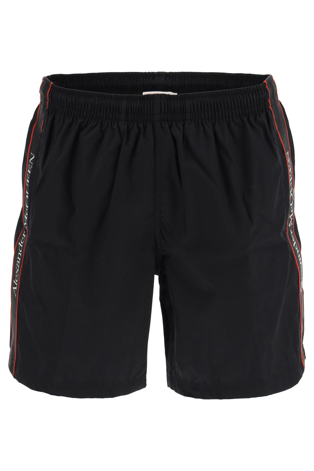 image of Alexander Mcqueen Swimtrunks With Logo Selvedge Size M For Men in Black