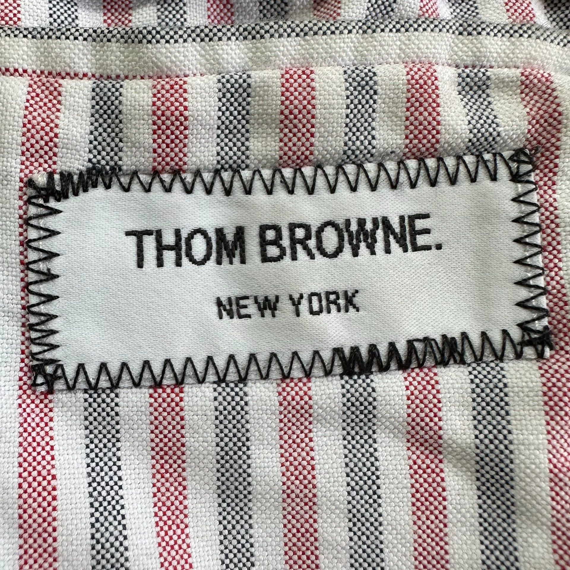 Thom Browne thom browne navy striped leather jacket Size US XXS / EU 40 - 6 Thumbnail