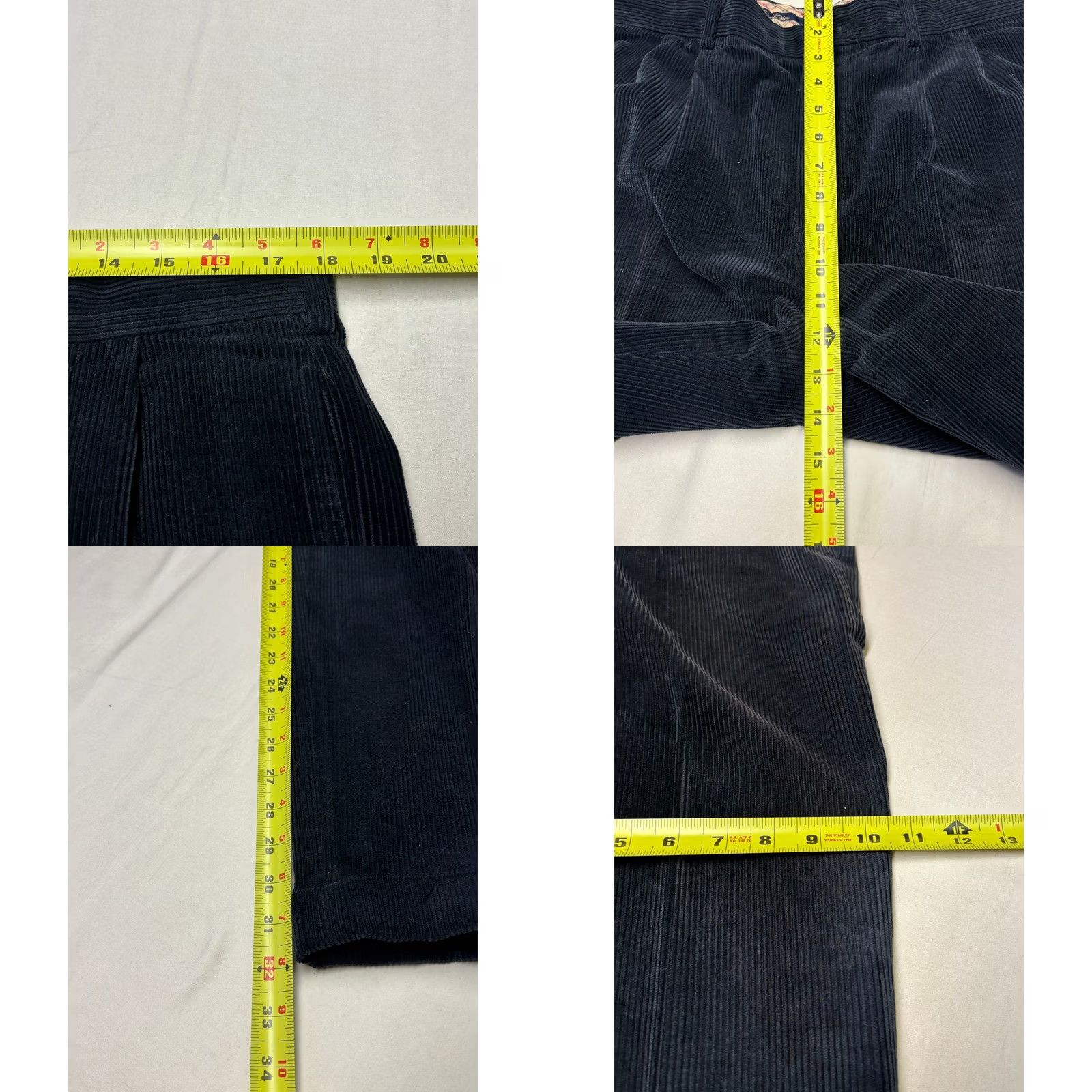 Brooks Brothers Brooks Brothers Elliot Corduroy Pants Mens 36x32 Navy Blue Pleated Cuffed Cotton Dress Pants Slashed Pocket Button Zipper Relaxed Straight Sailor? Size US 36 / EU 52 - 8 Thumbnail