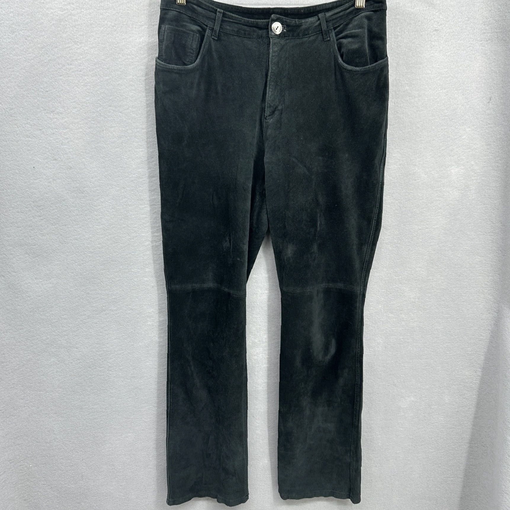 Vintage VINTAGE Chico's Pants Women Medium Black Suede Leather Hippie Southwestern 90s Y2K Size 32" / US 10 / IT 46 - 2 Thumbnail
