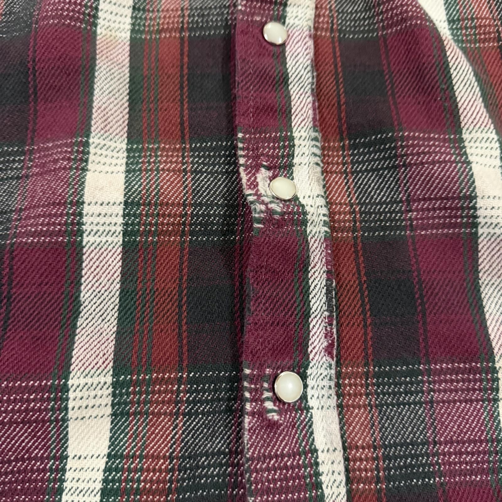 Other Vintage 80s Saddle King Western Flannel Distressed Grunge Size US XXL / EU 58 / 5 - 6 Thumbnail