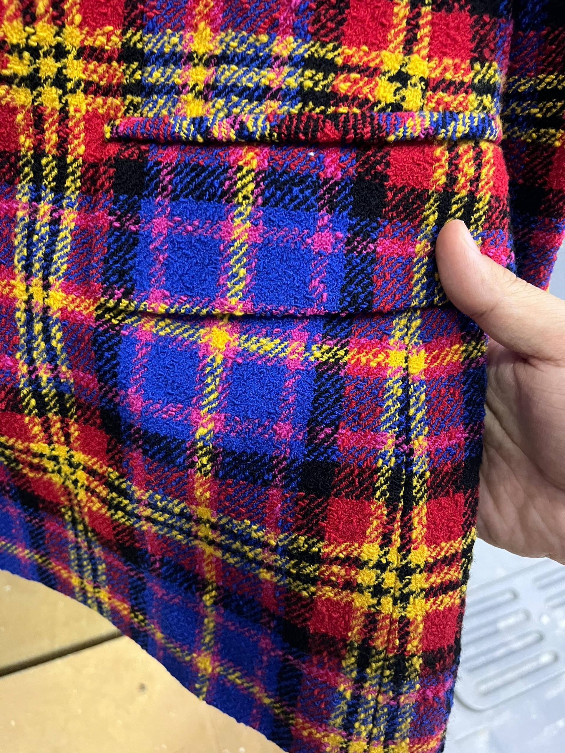 Japanese Brand Koji Watanabe Wool Tartan Blazer CDG Yohji Vibe Size US XS / EU 42 / 0 - 7 Thumbnail