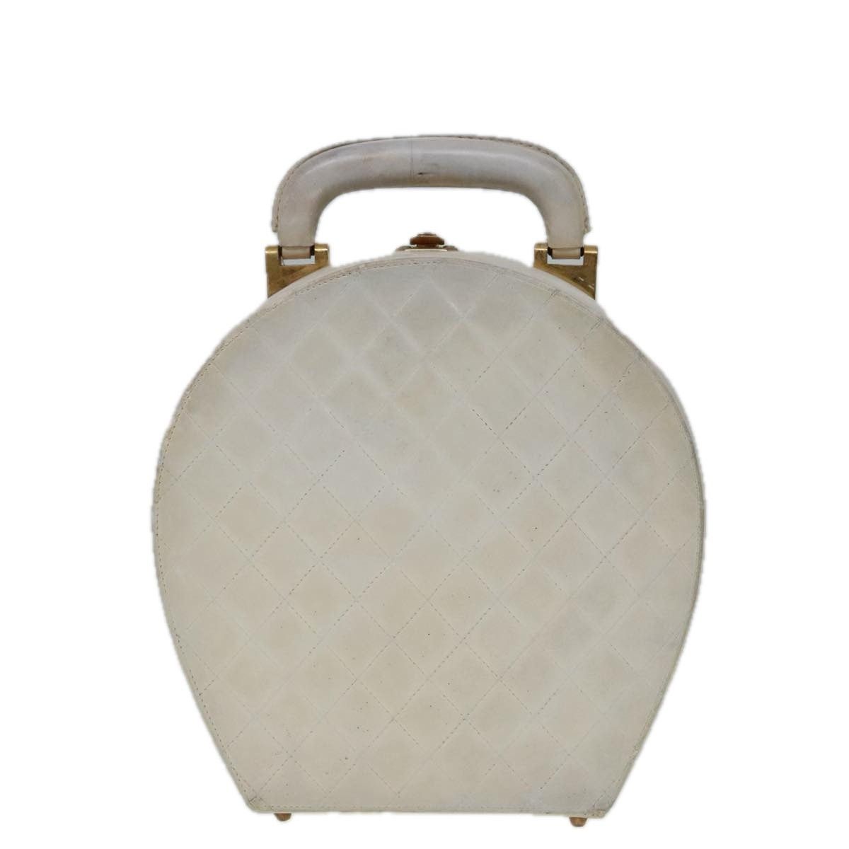 Chanel CHANEL Vanity Hand Bag Leather White CC Size ONE SIZE - 13 Thumbnail