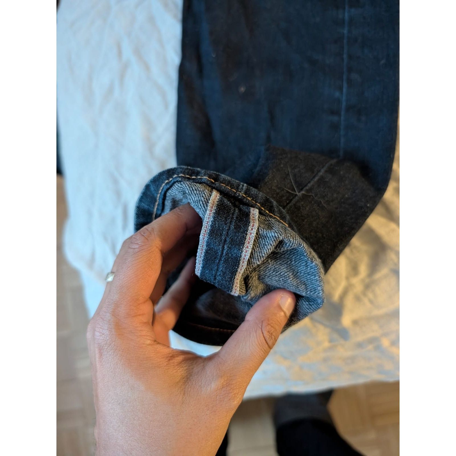 Naked & Famous Skinny Guy - Deep Indigo Stretch Selvedge (29) Size US 29 - 4 Thumbnail