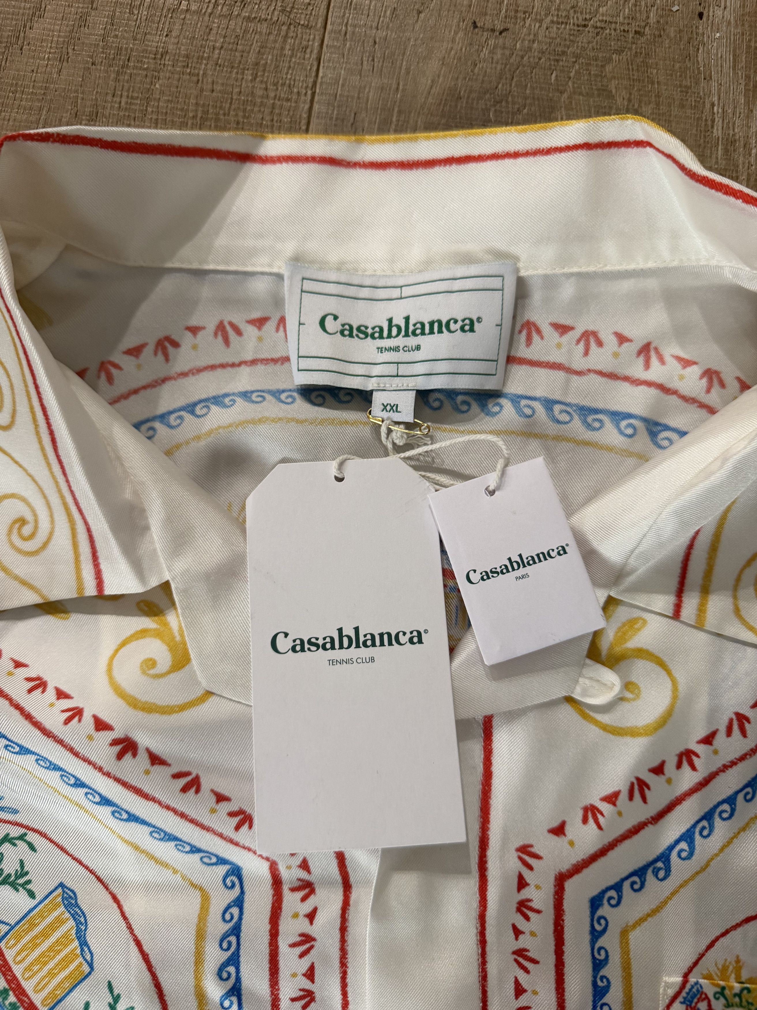 Casablanca Casablanca Short Sleeve Cuban Collar Shirt Crayon Vase Size US XXL / EU 58 / 5 - 3 Thumbnail