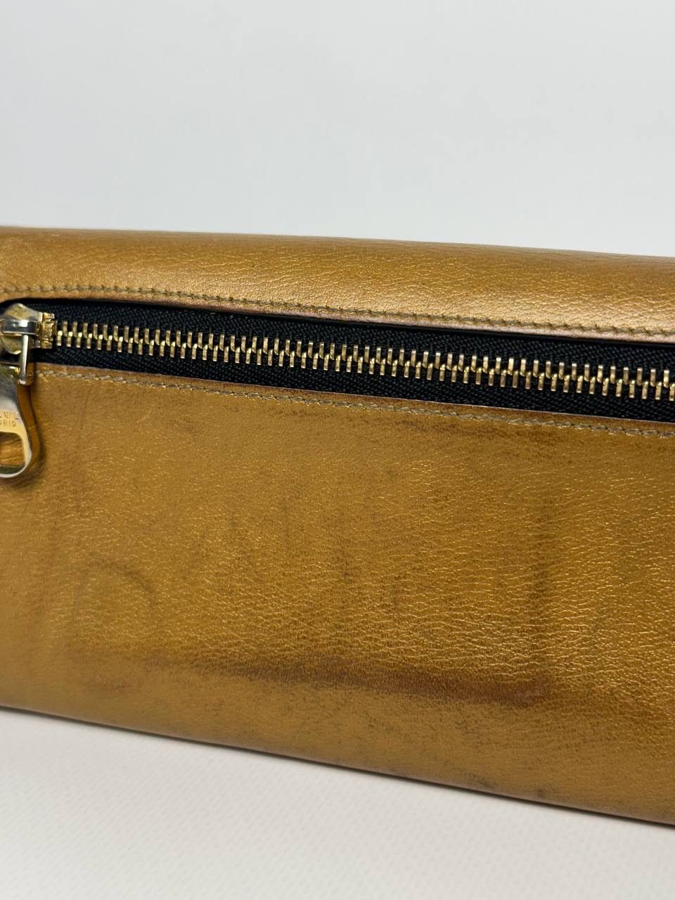 Loewe 90s Vintage Loewe Anagram Leather Authentic Golden Wallet Size ONE SIZE - 4 Thumbnail