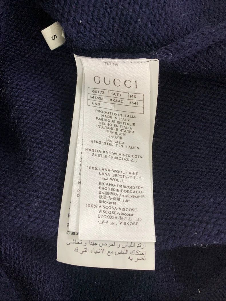 Gucci Gucci Tiger head embroidered navy blue sweater 2502-Nextarr Size US S / EU 44-46 / 1 - 7 Thumbnail