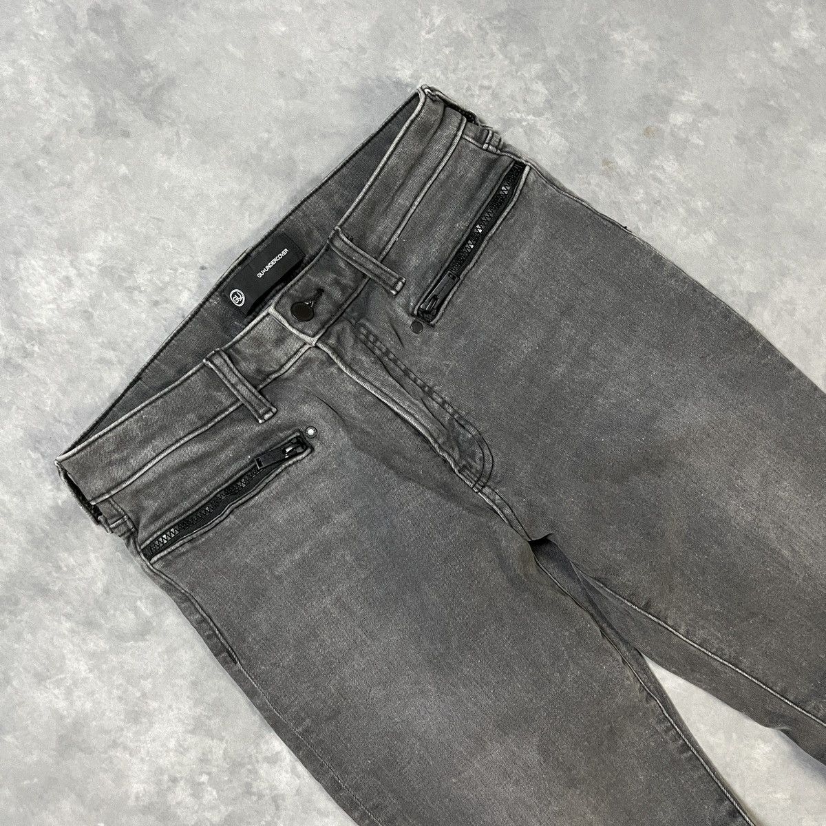 Undercover 2000s GUxUnderCover Faded Distressed Jeans Size US 29 - 2 Thumbnail