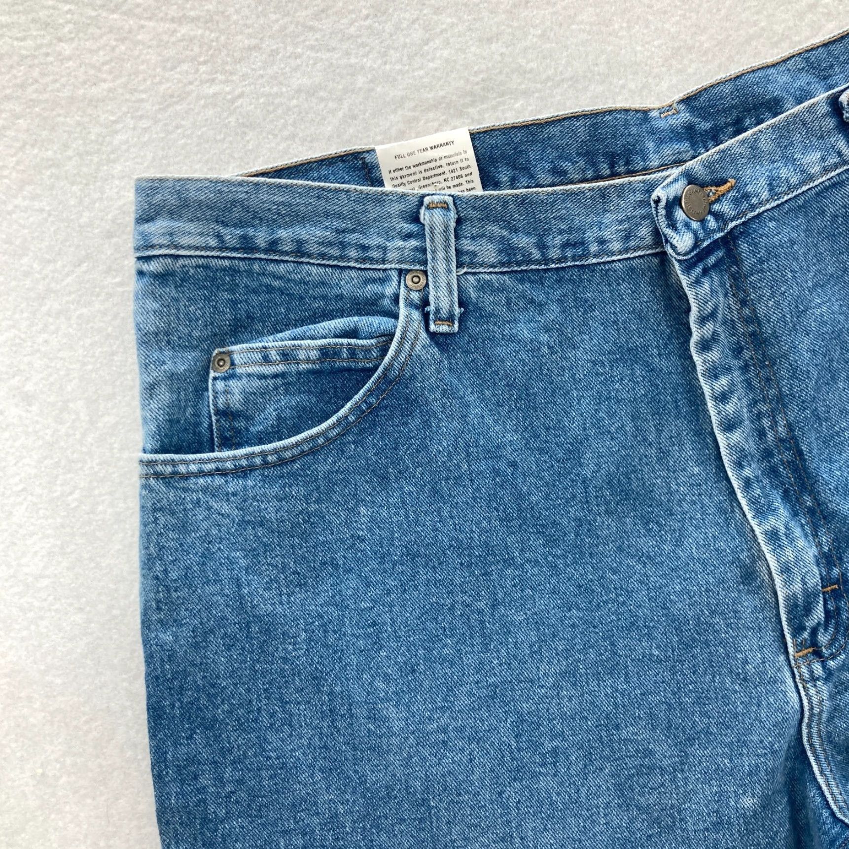 Wrangler Wrangler Jeans 5 Star Relaxed Medium Blue Denim Straight Leg Mens 40x30 Straight Leg Jeans Denim Blue Color 5 Star Premium Denim Mens Size US 40 / EU 56 - 3 Thumbnail