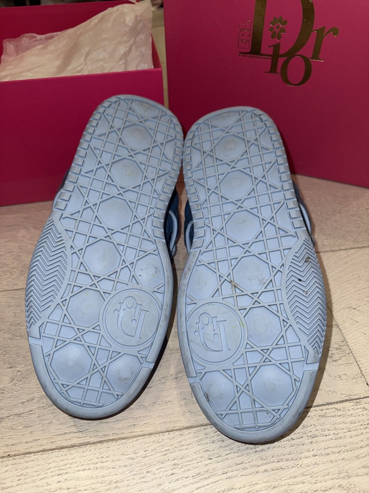 Dior × ERL X ERL Satin Cannage Kumo Mens Sneakers 45 Blue Size US 9.5 / EU 42-43 - 5 Thumbnail