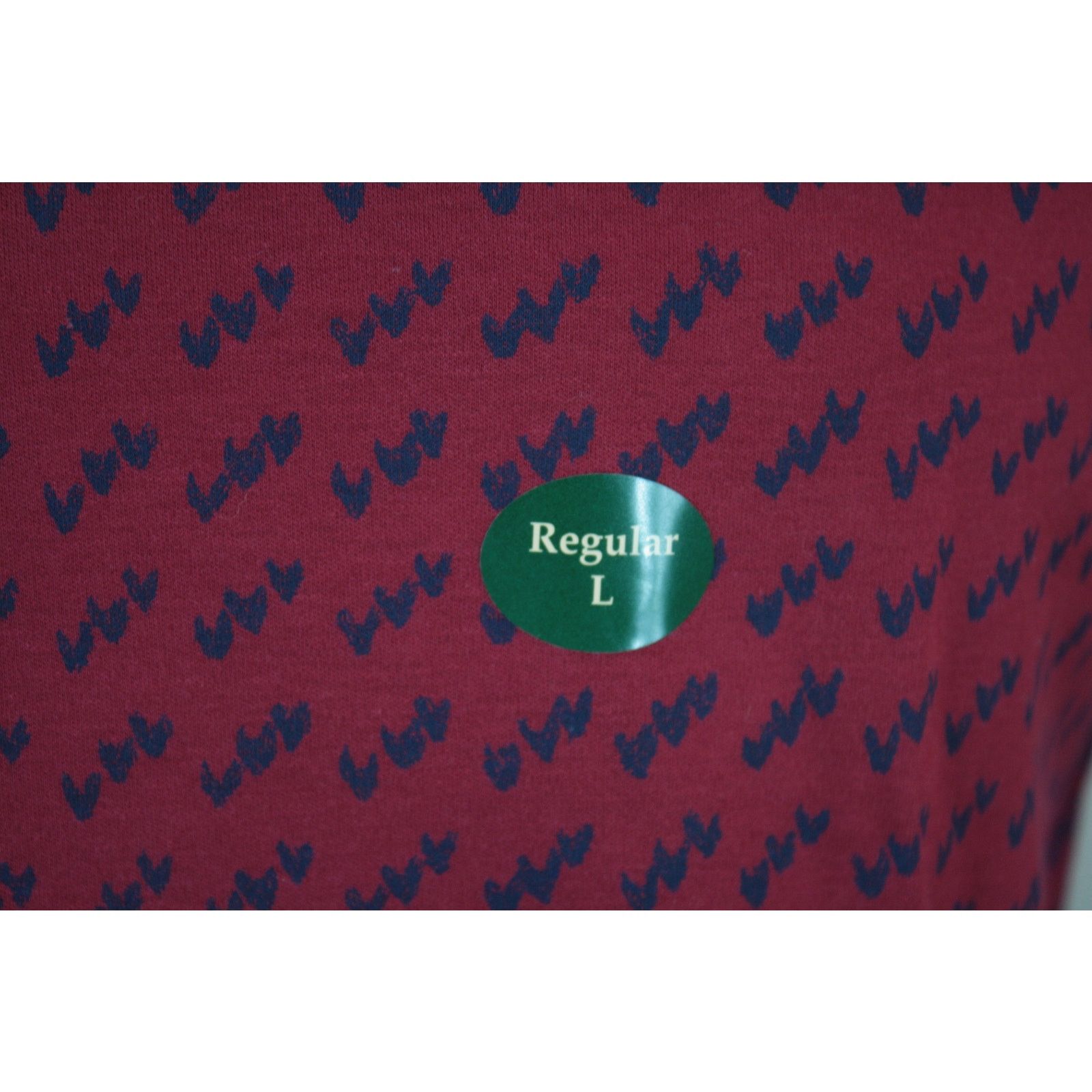 L.L. Bean LL Bean Bird Print Turtleneck Shirt Womens L Red Cotton Top Size L / US 10 / IT 46 - 3 Thumbnail