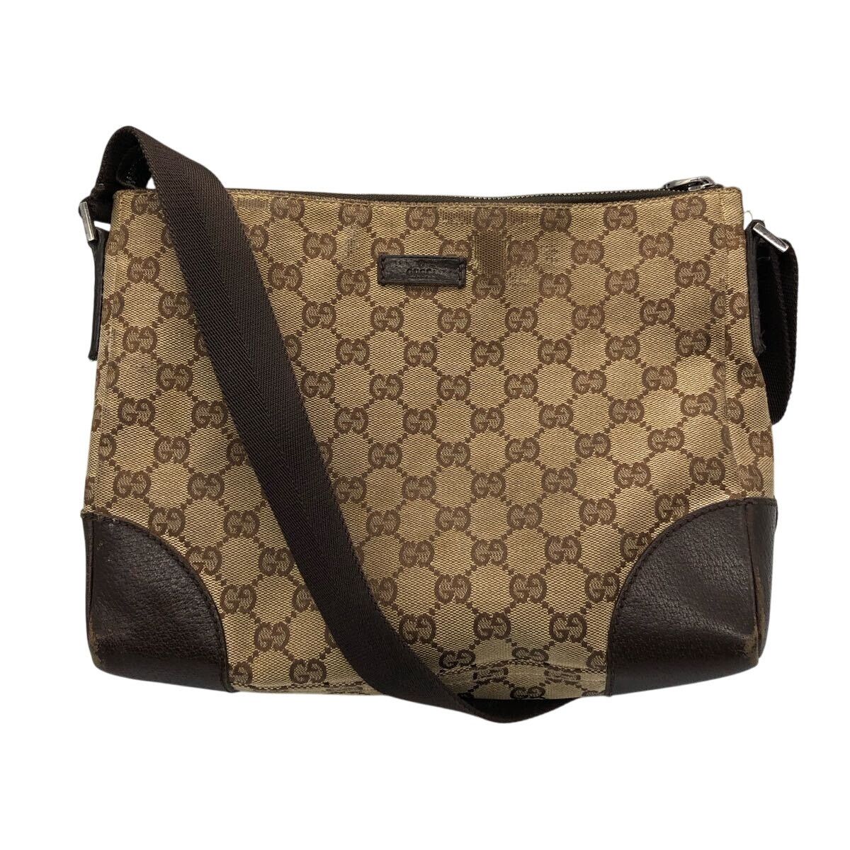 Gucci GG Canvas Shoulder Bag Beige 114273 Estls-G1, Women's