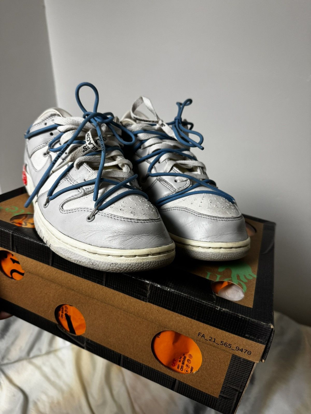 Nike × Off-White Nike Dunk Low Off-White Lot 5 Size US 11.5 / EU 44-45 - 5 Thumbnail