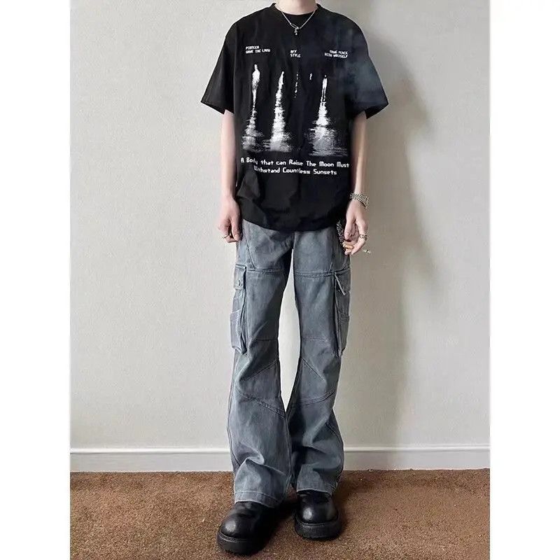 Japanese Brand × Jean Retro loose casual micro flared jeans Size US 32 / EU 48 - 4 Thumbnail