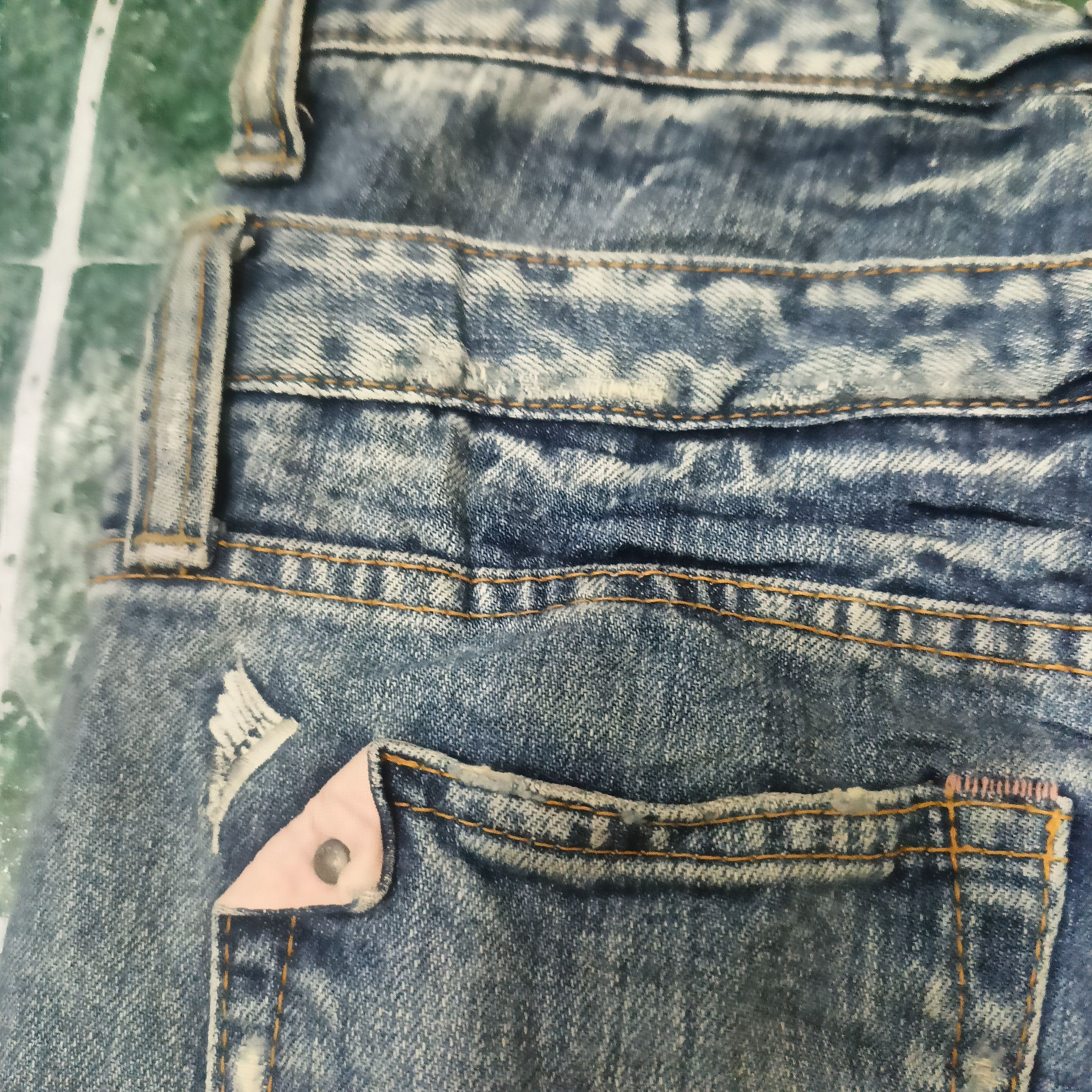 Ends Repair Rare Antgauge distressed denim patchwork design double waist Size US 28 / EU 44 - 17 Thumbnail