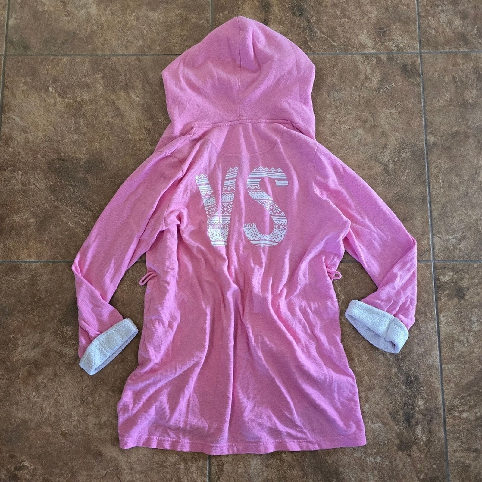 Victoria's Secret Pink White | VICTORIA SECRET | Long Sleeve Robe Size ONE SIZE - 2 Thumbnail