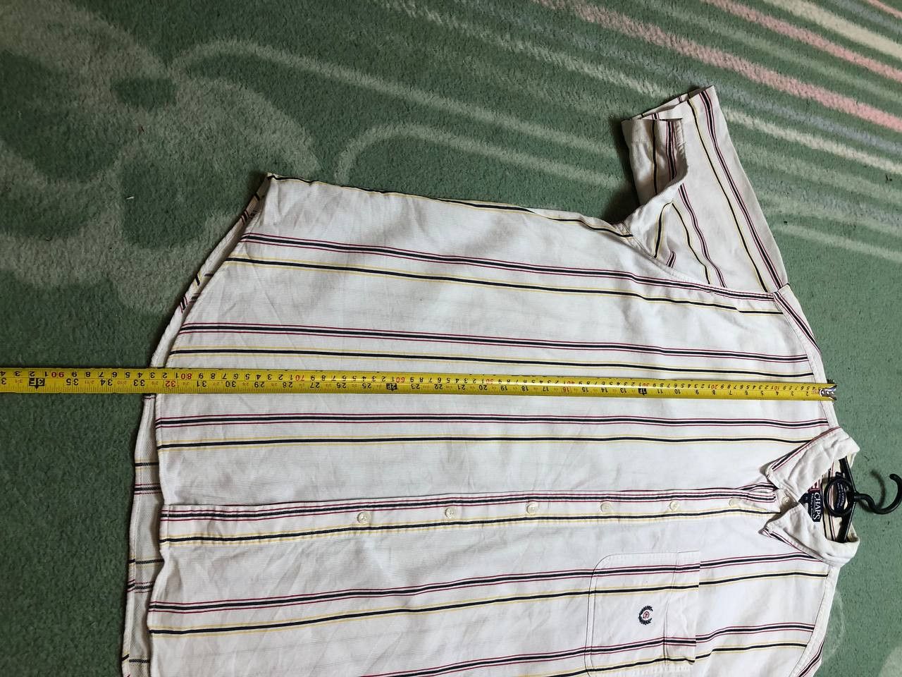 Chaps Ralph Lauren Y2K white print striped shirt Chaps Ralph Lauren Vintage Size US XL / EU 56 / 4 - 9 Thumbnail