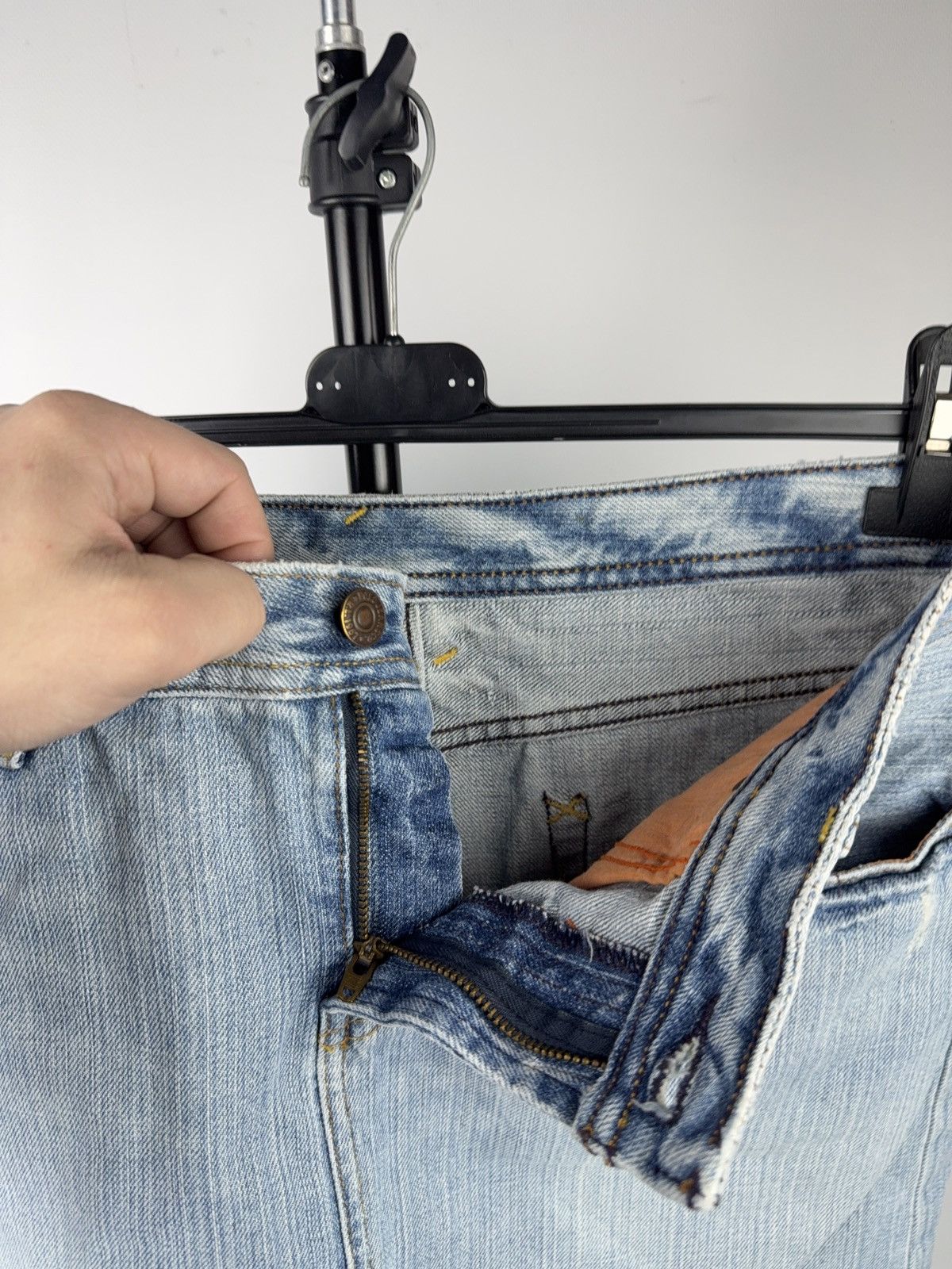 Polo Ralph Lauren 00s RL Polo Ralph Lauren USA Y2K Denim Mini Skirt Raw Hem Size 30" / US 8 / IT 44 - 14 Thumbnail